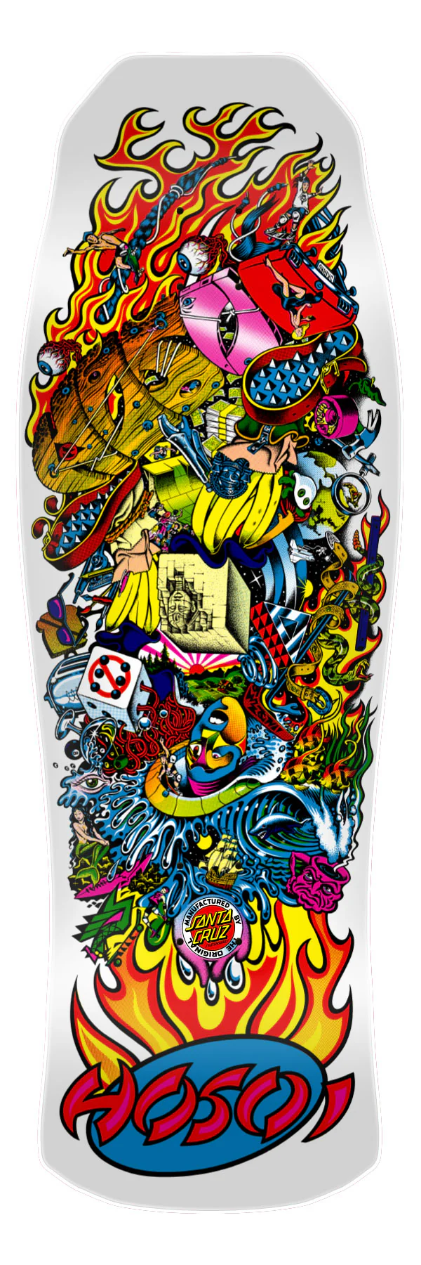 10.0in Christian Hosoi Collage Reissue Santa Cruz Skateboard Deck