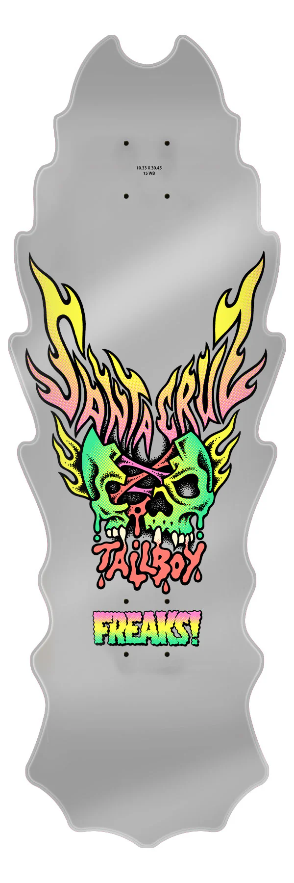 10.33in Tallboy Demon Santa Cruz Freaks Skateboard Deck - Image 2