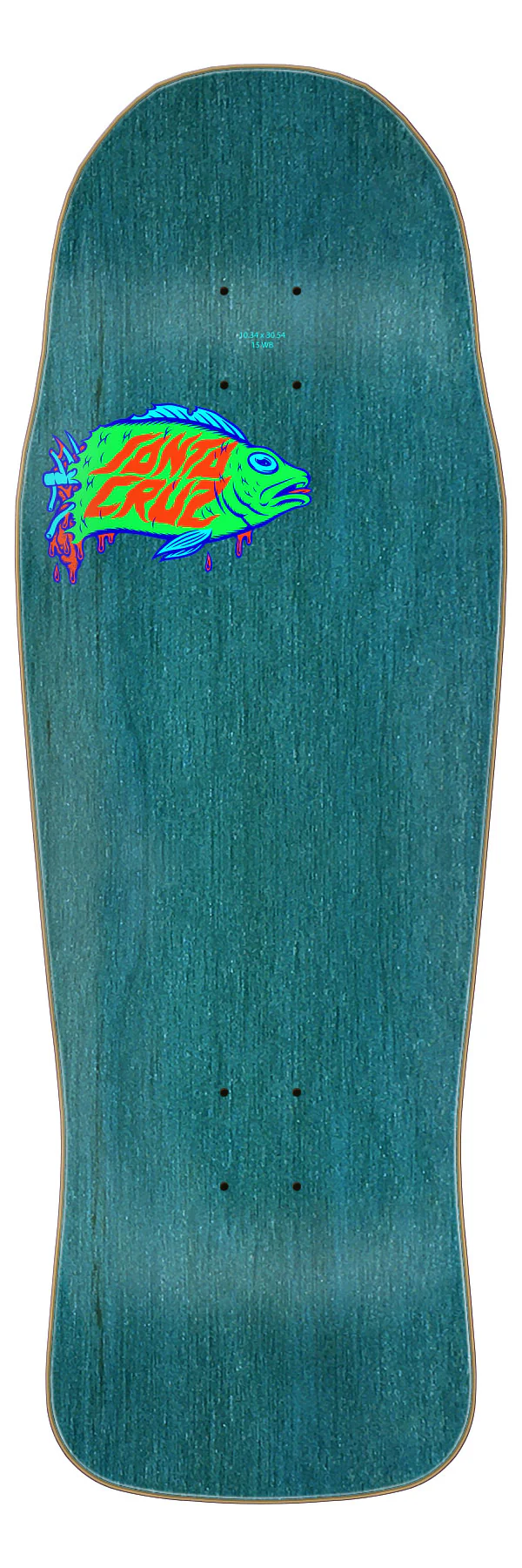 10.34in Winkowski Aquatic Prismatic Santa Cruz Shaped Skateboard Deck - Image 2