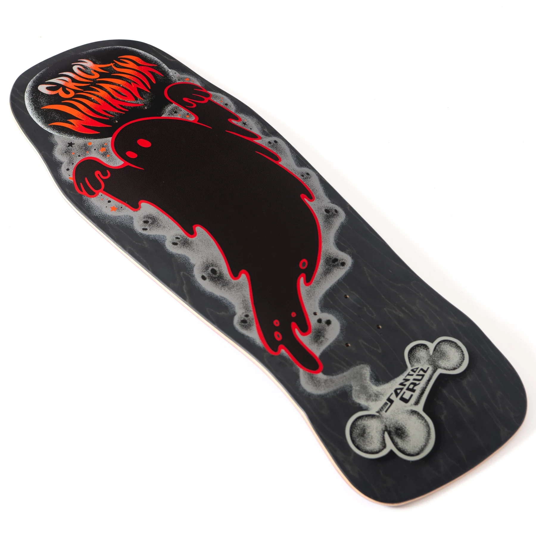 10.34in Winkowski Ghost Black Santa Cruz Shaped Skateboard Deck - Image 3