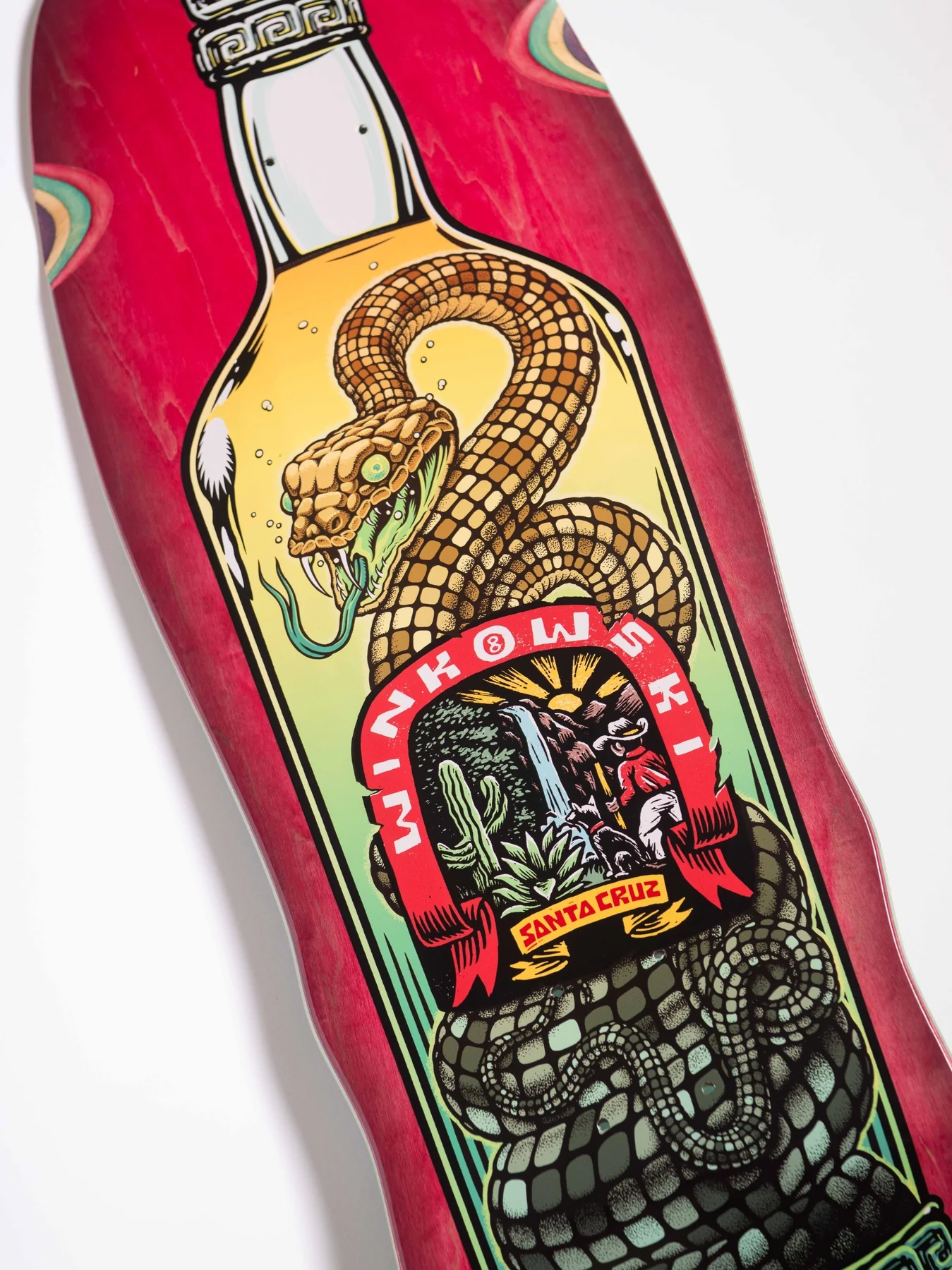 10.35in Winkowski Agave Snake Santa Cruz Shaped Skateboard Deck - Image 4
