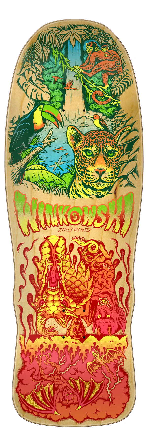 10.35in Erick Winkowski Eternal Divide Santa Cruz Shaped Skateboard Deck