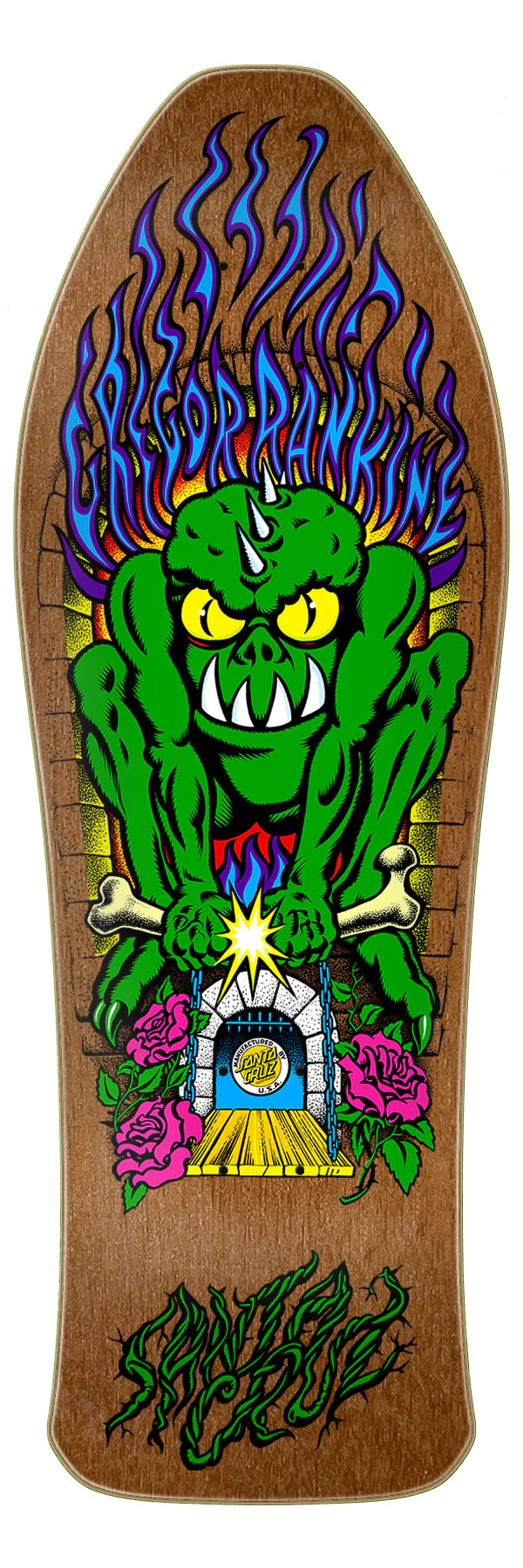 10.39in Gregor Rankine Monster Reissue Santa Cruz Skateboard Deck