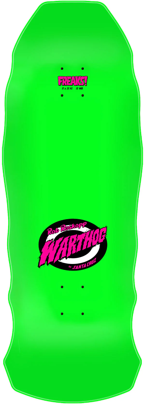 11in Rob Roskopp Warthog Santa Cruz Freaks Skateboard Deck - Image 2