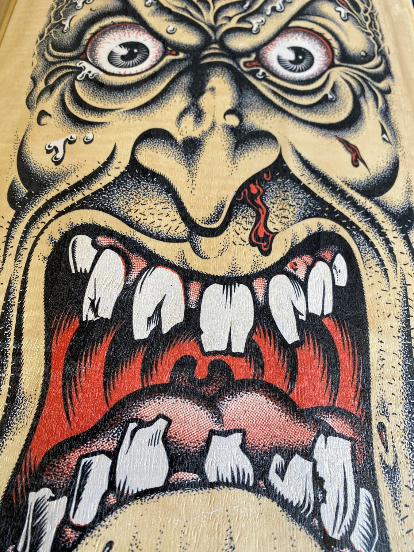 14in Roskopp Face Signed Deck Veneer Art Print - Image 2