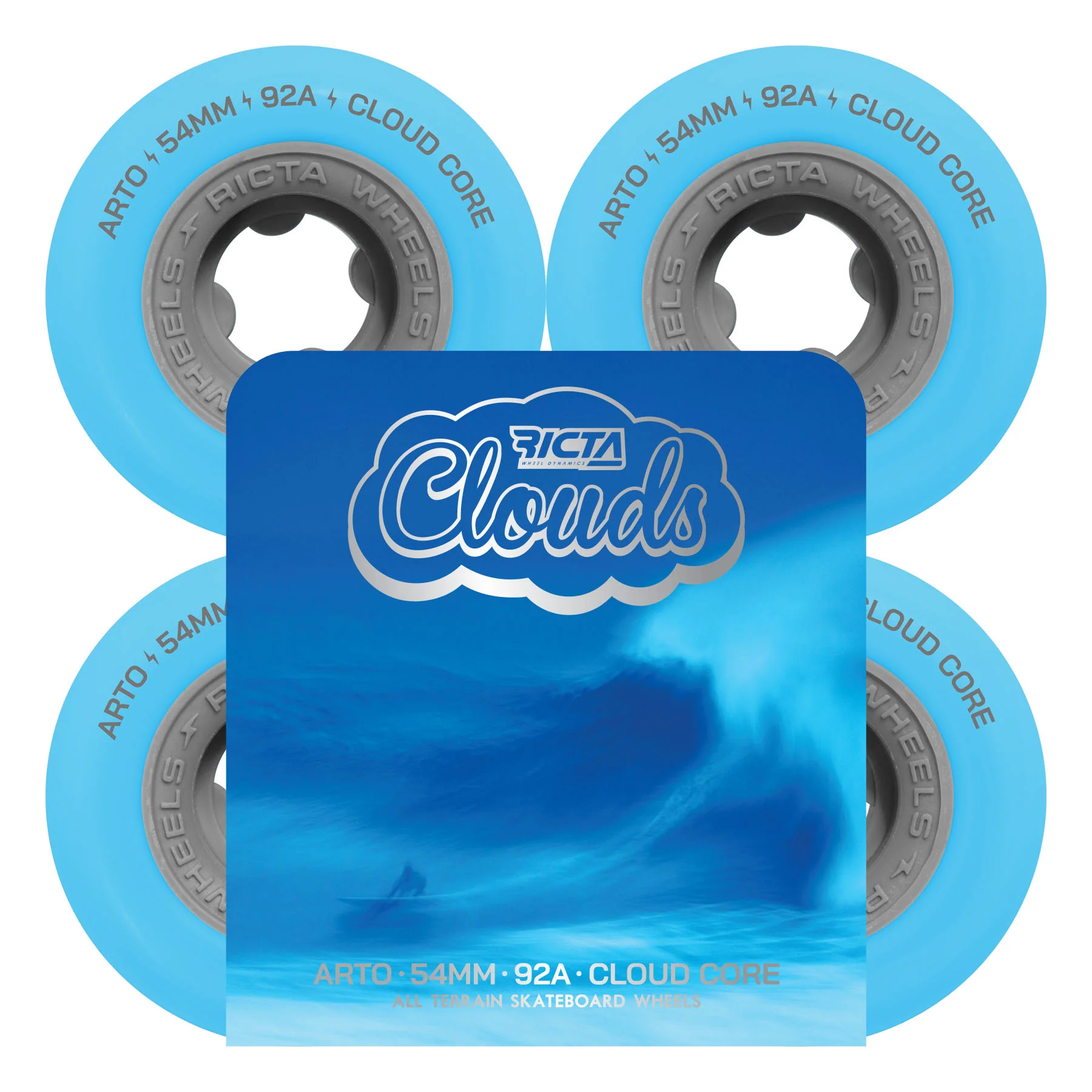 54mm Arto Saari Clouds 92a Ricta Skateboard Wheels - Image 4