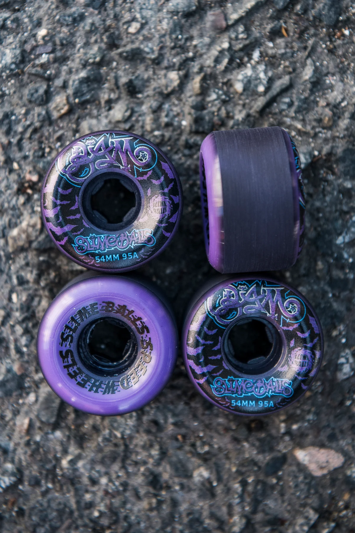 54mm Bam Margera Hardline 95a Slime Balls Guest Skateboard Wheels - Image 5