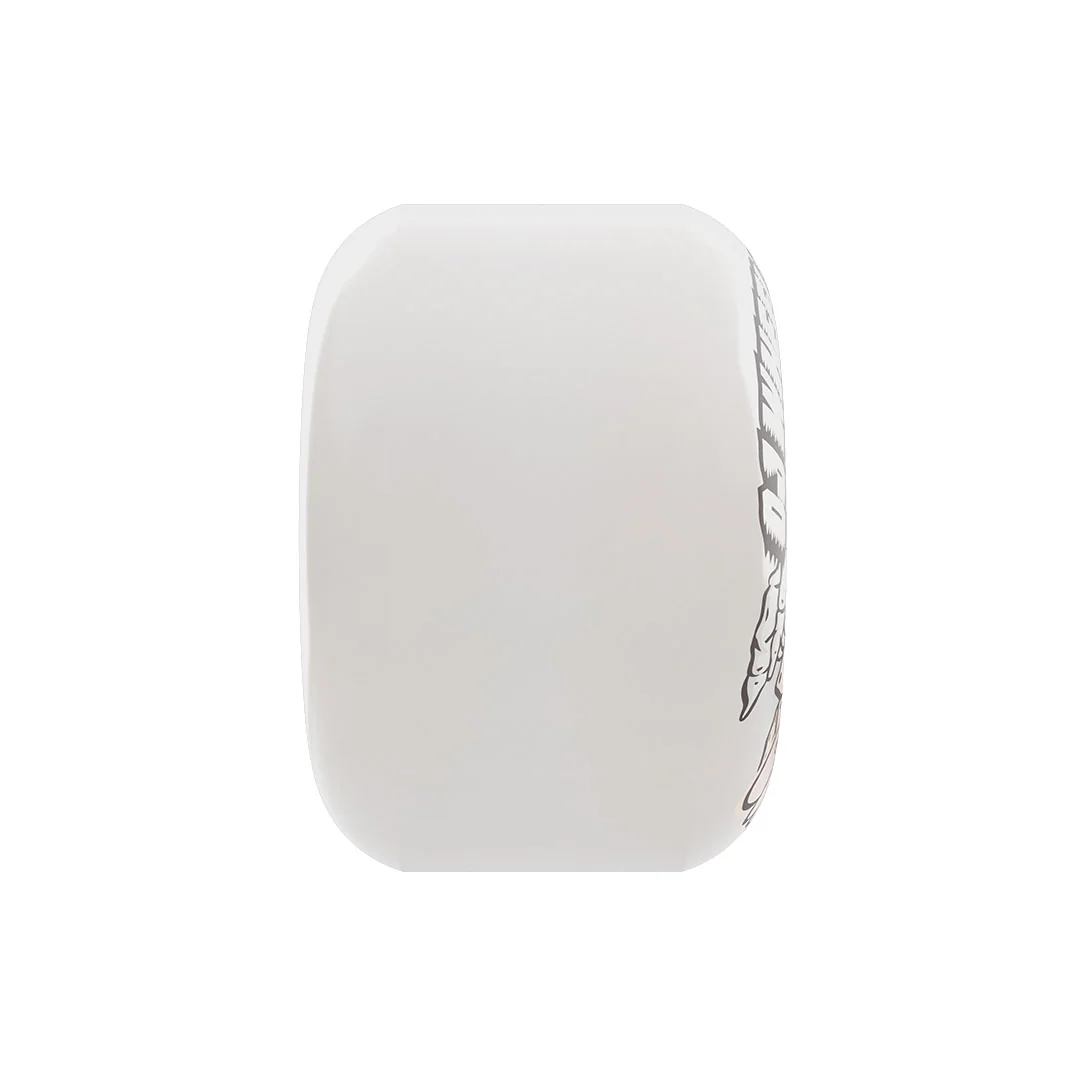 54mm Double Duro White Gum Chubbies 99a/95a OJ Skateboard Wheels - Image 4
