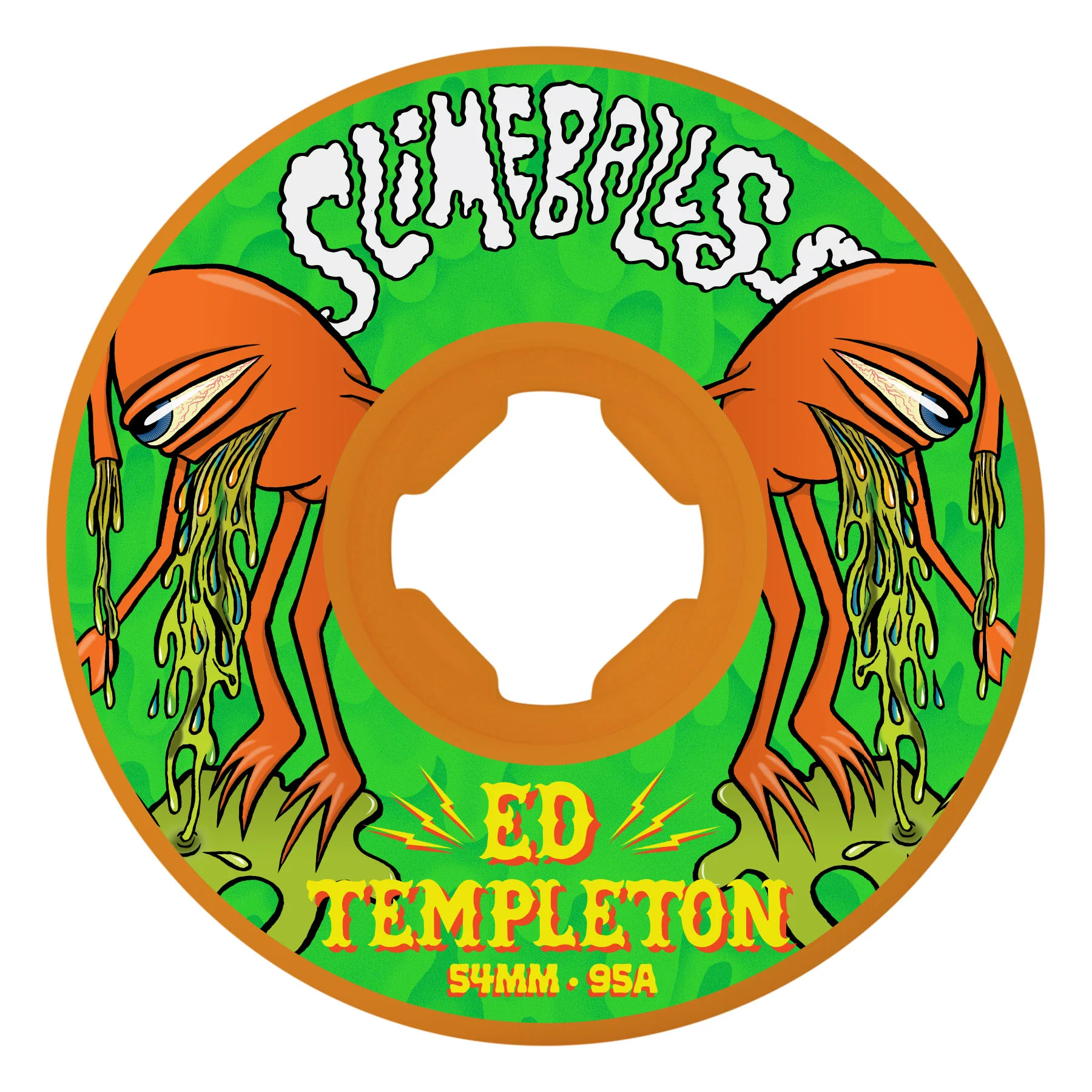 54mm Ed Templeton Hardline 95a Slime Balls Guest Skateboard Wheels