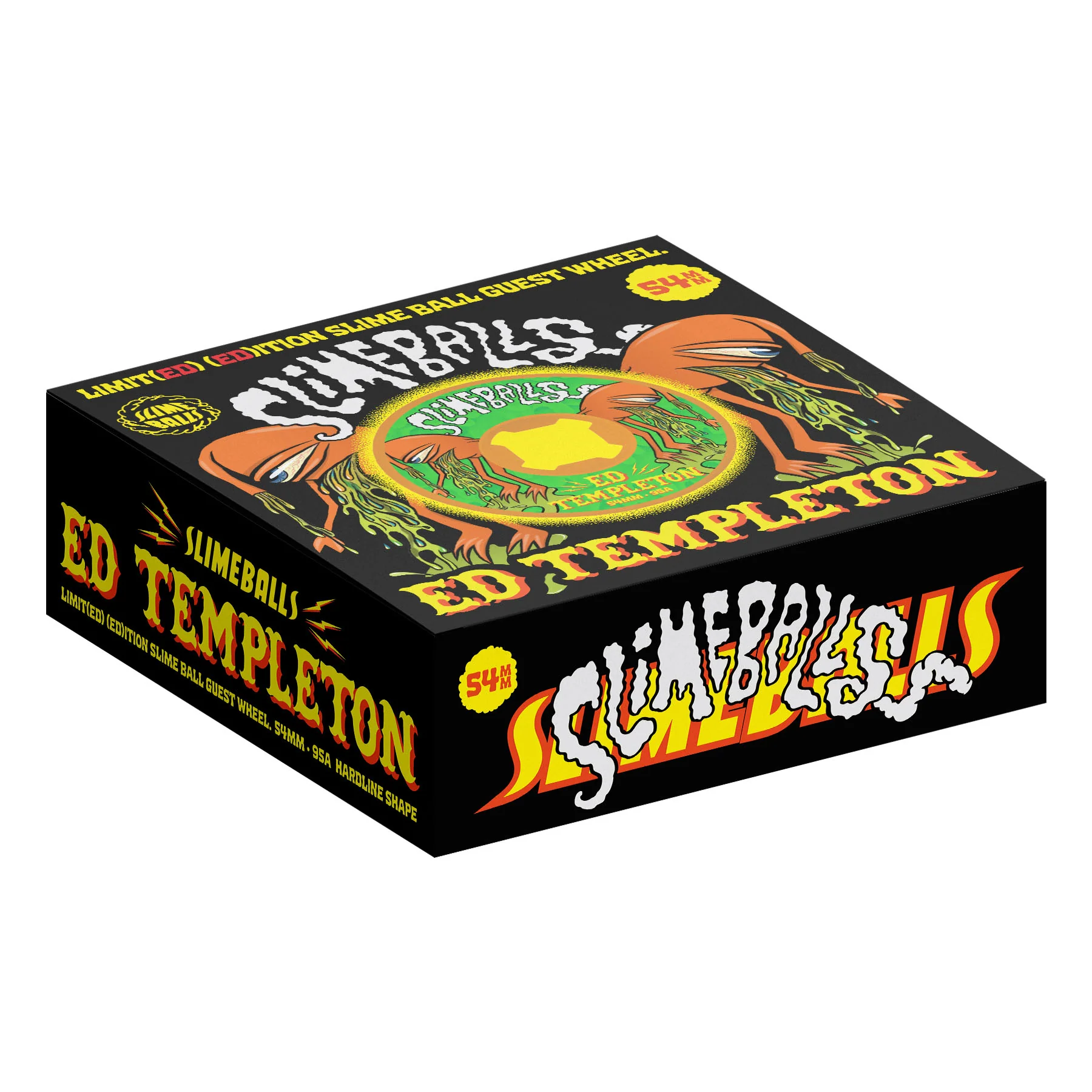 54mm Ed Templeton Hardline 95a Slime Balls Guest Skateboard Wheels - Image 4