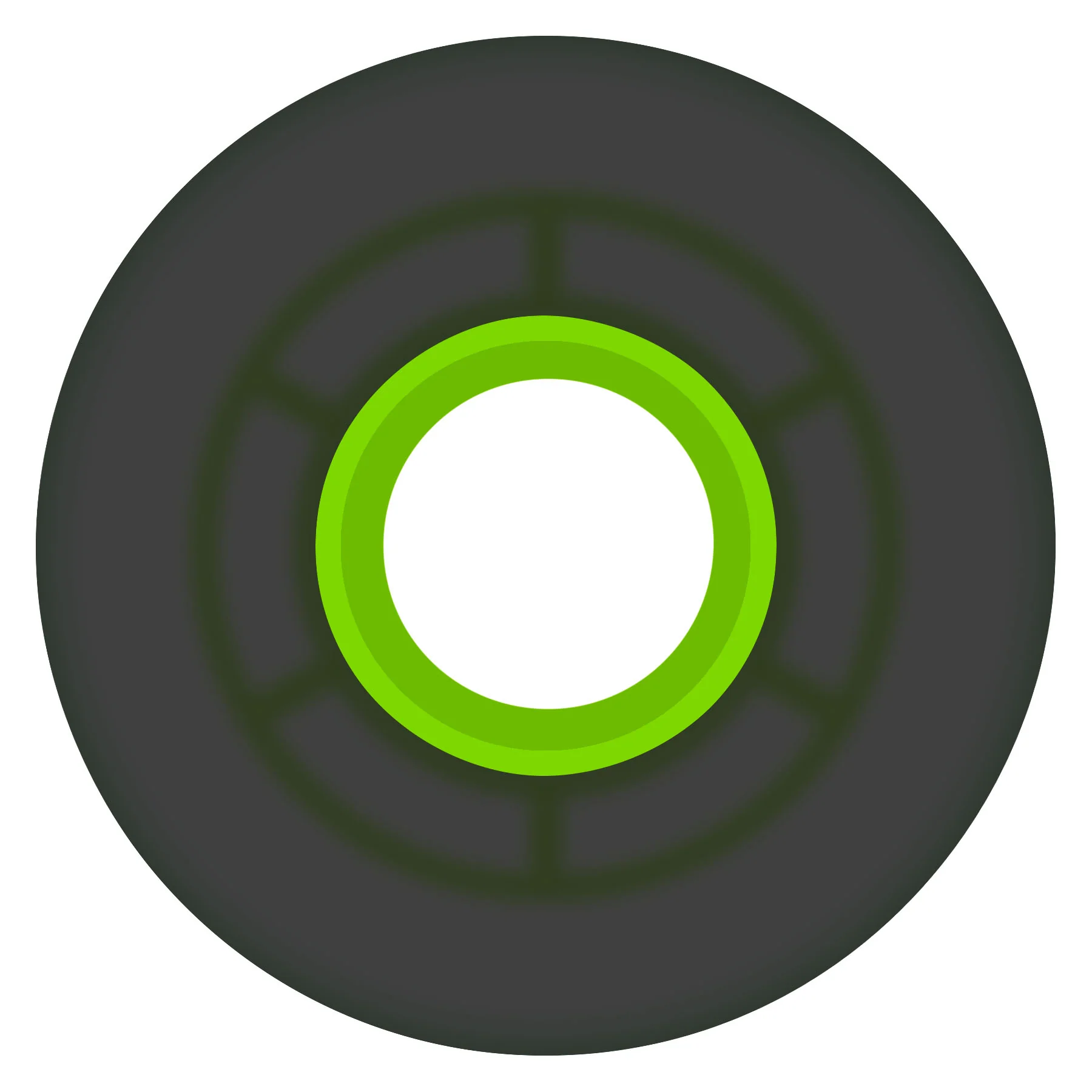 55mm Clouds Transparent Black/Green 78a Ricta Skateboard Wheels - Image 2