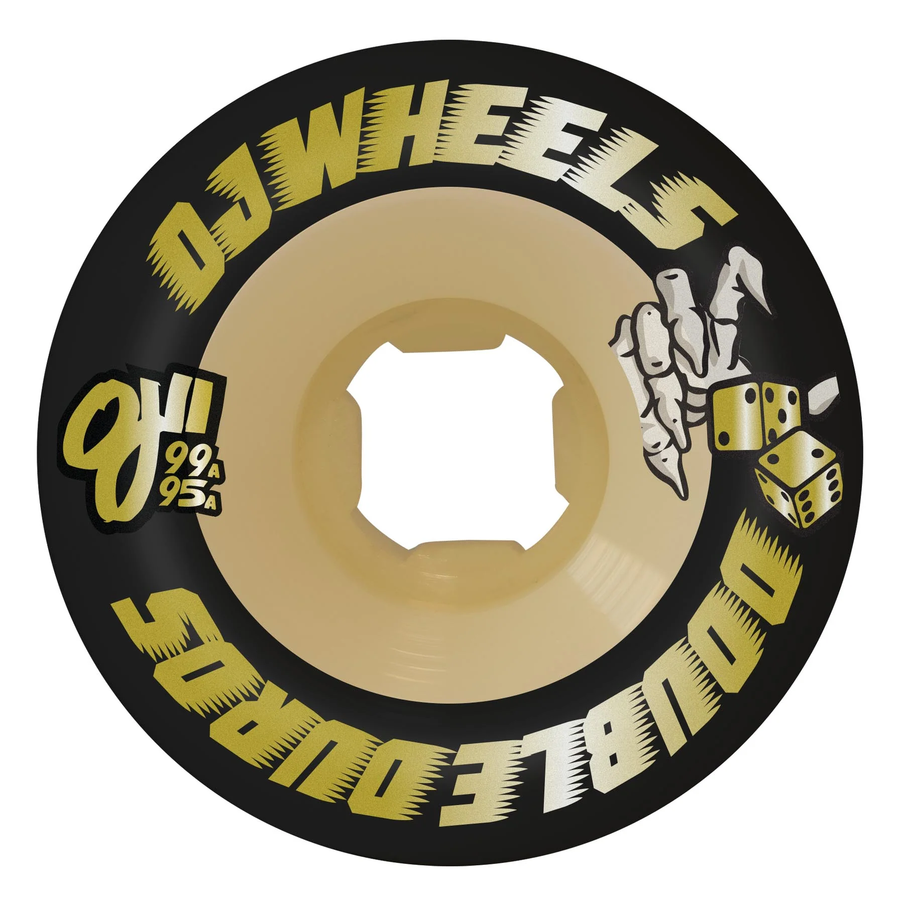 56mm Double Duro Black Gum Chubbies 99a/95a OJ Skateboard Wheels