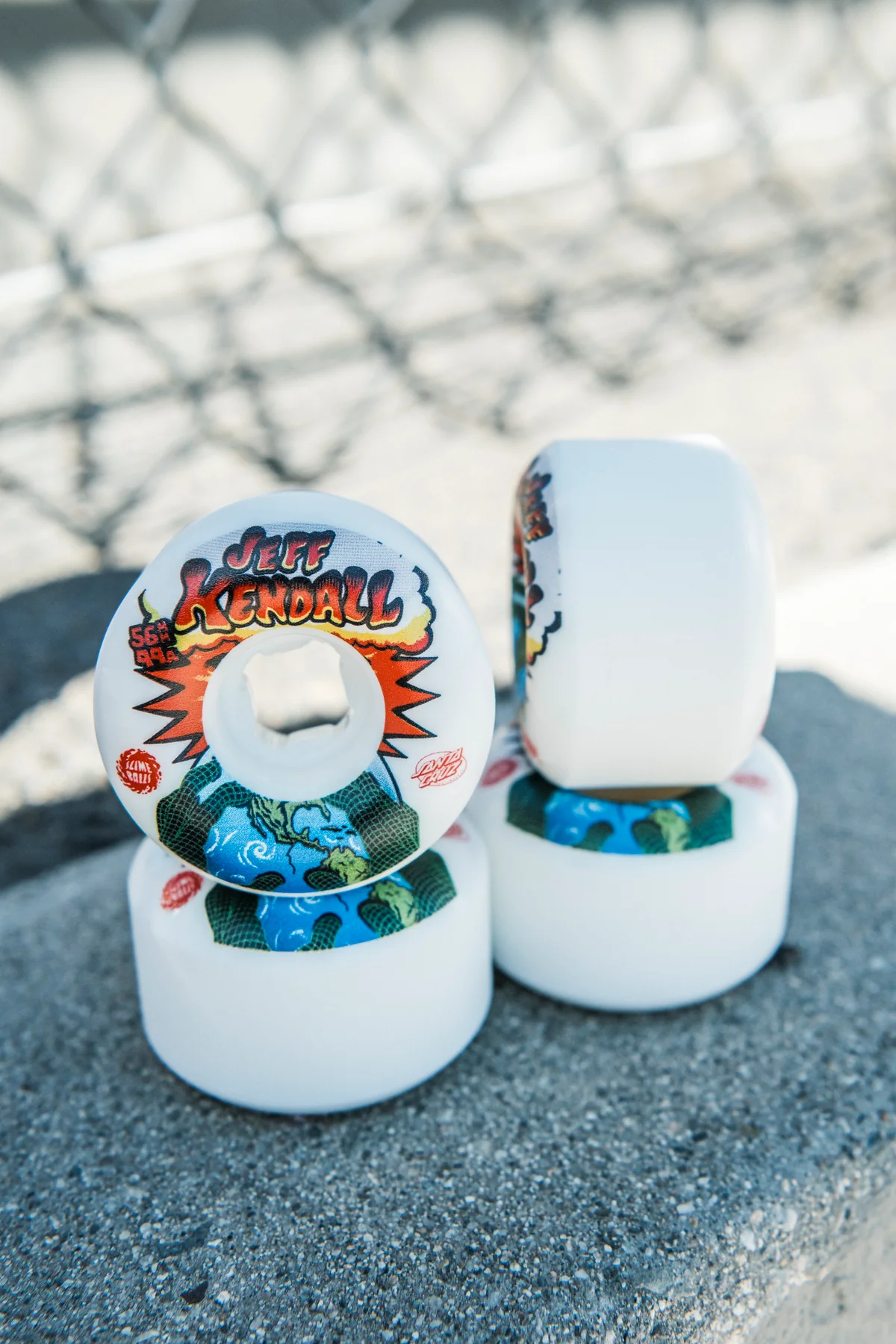 56mm Jeff Kendall End Of The World 99a Chubbies Slime Balls Skateboard Wheels - Image 5