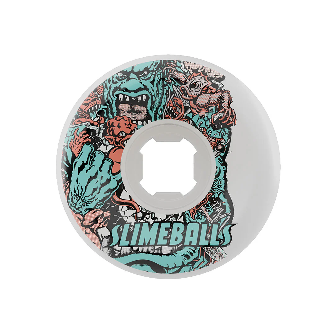 56mm Rob Roskopp Five Reissue 97a Full Combo Slime Balls Skateboard Wheels - Image 2