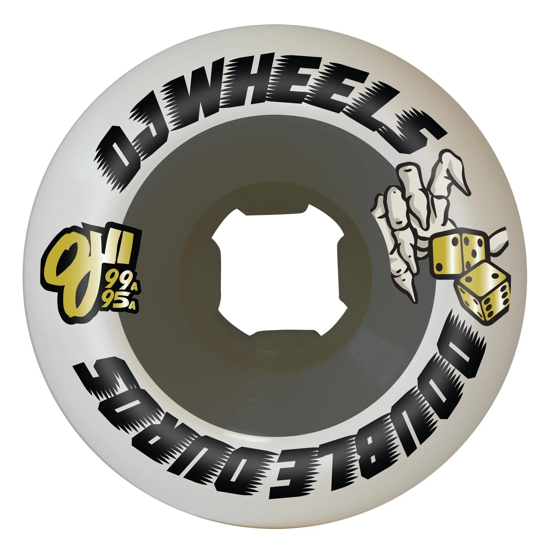 58mm Double Duro White Black Mini Combo 99a/95a OJ Skateboard Wheels
