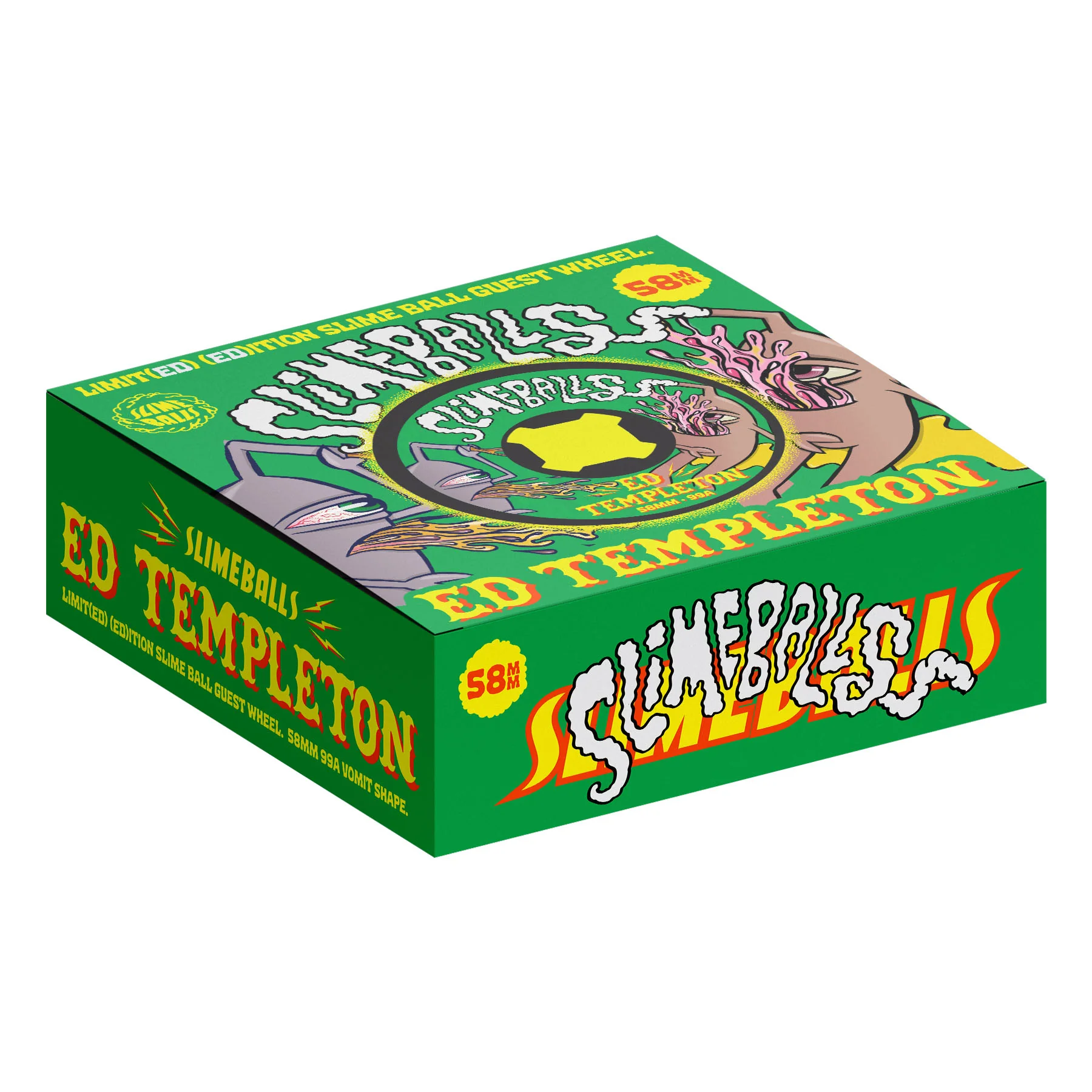 58mm Ed Templeton Vomits 99a Slime Balls Guest Skateboard Wheels - Image 4