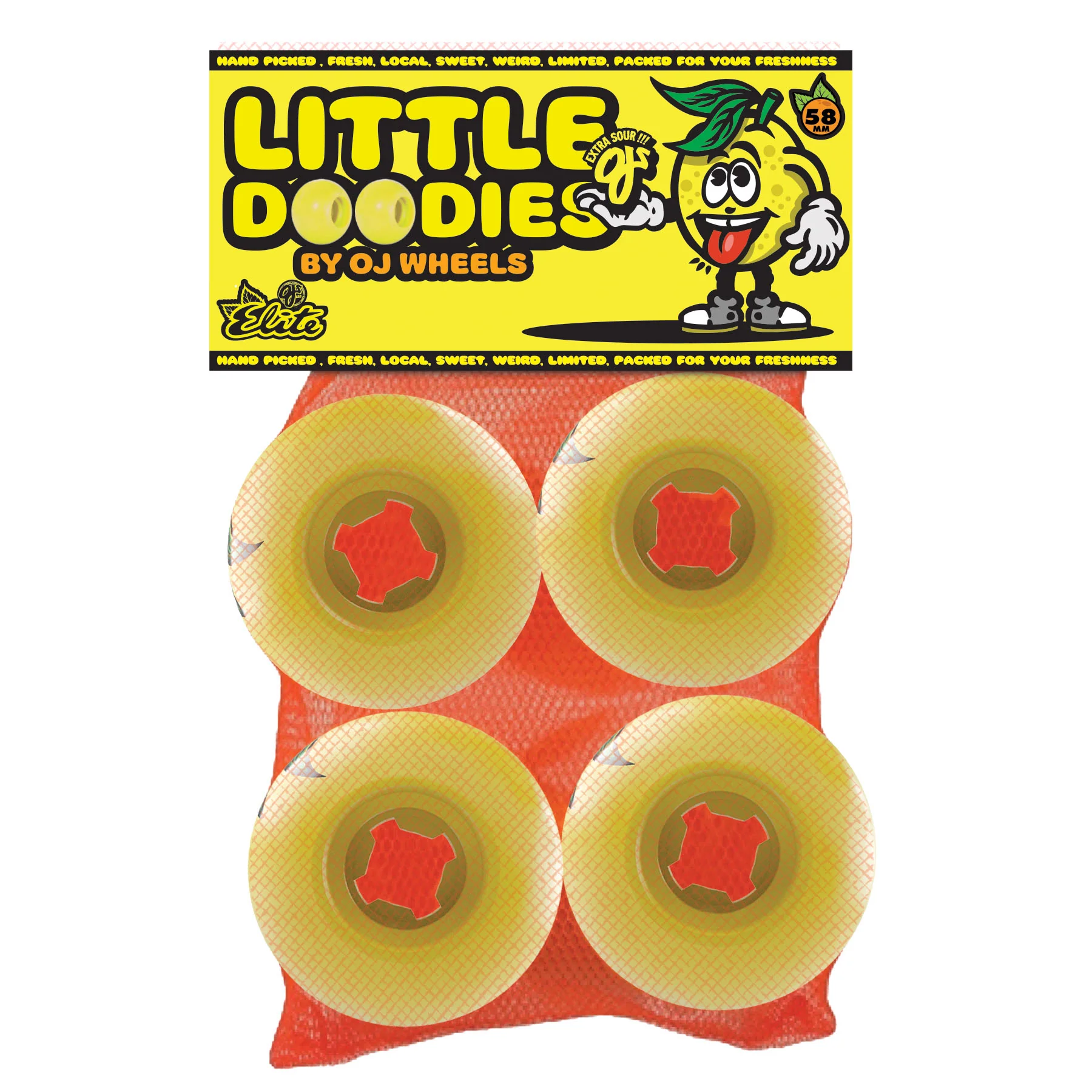 58mm Lil Doodies Lemons 99a OJ Skateboard Wheels - Image 6