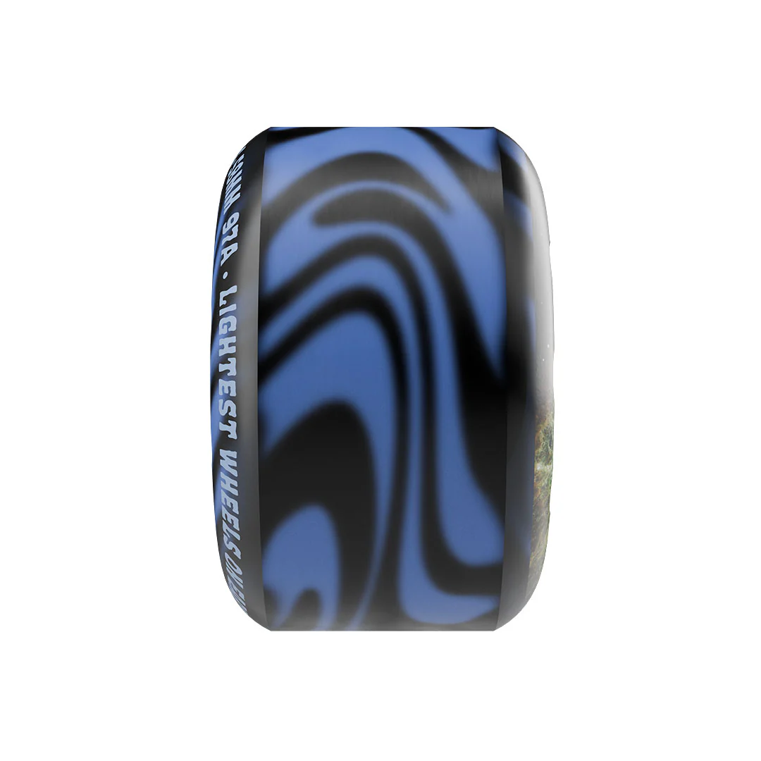 58mm Blue / Black Swirl  Worm Holes 97a Slime Balls Skateboard Wheels - Image 4