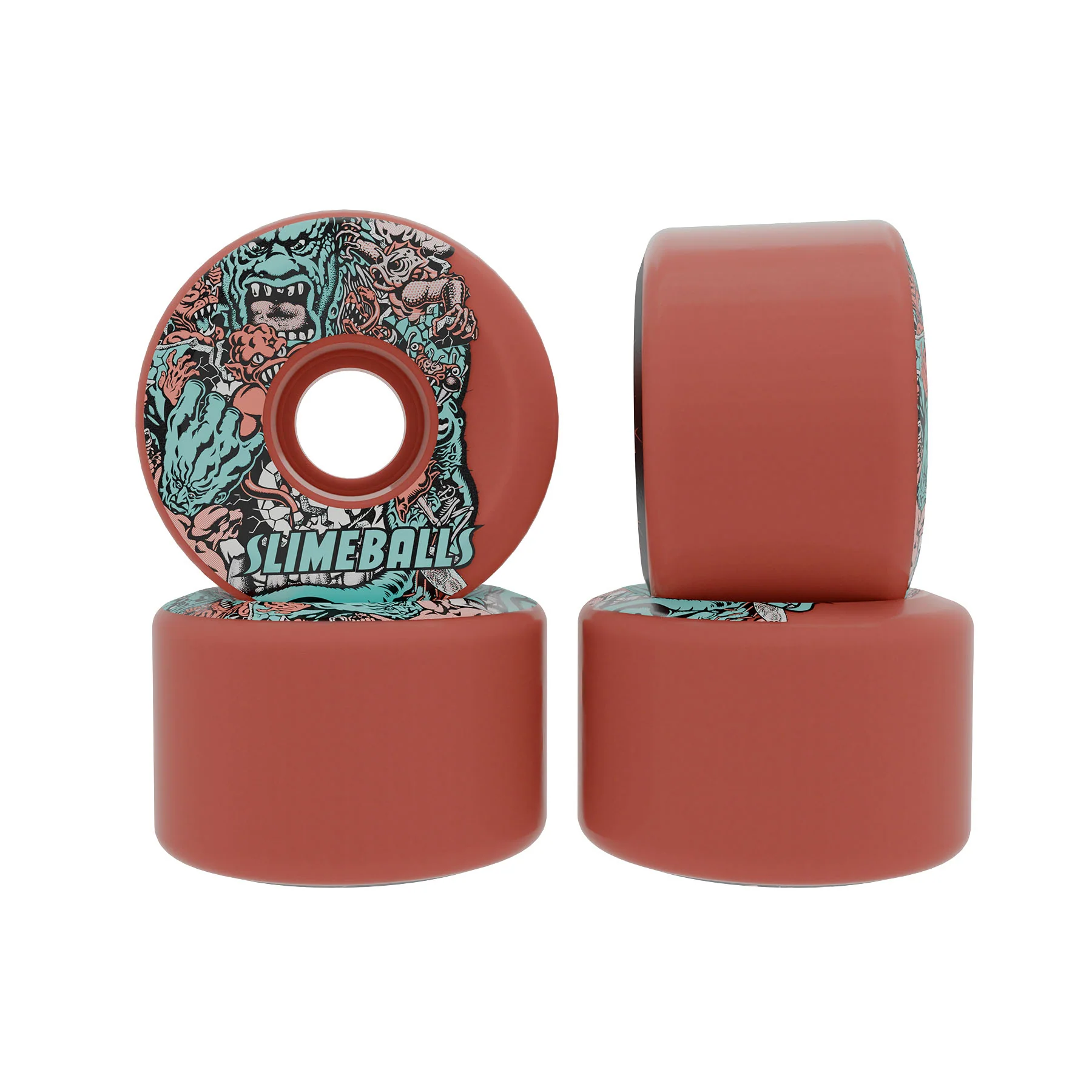 60mm Rob Roskopp Five Reissue 78a OG Slime Slime Balls Skateboard Wheels - Image 5