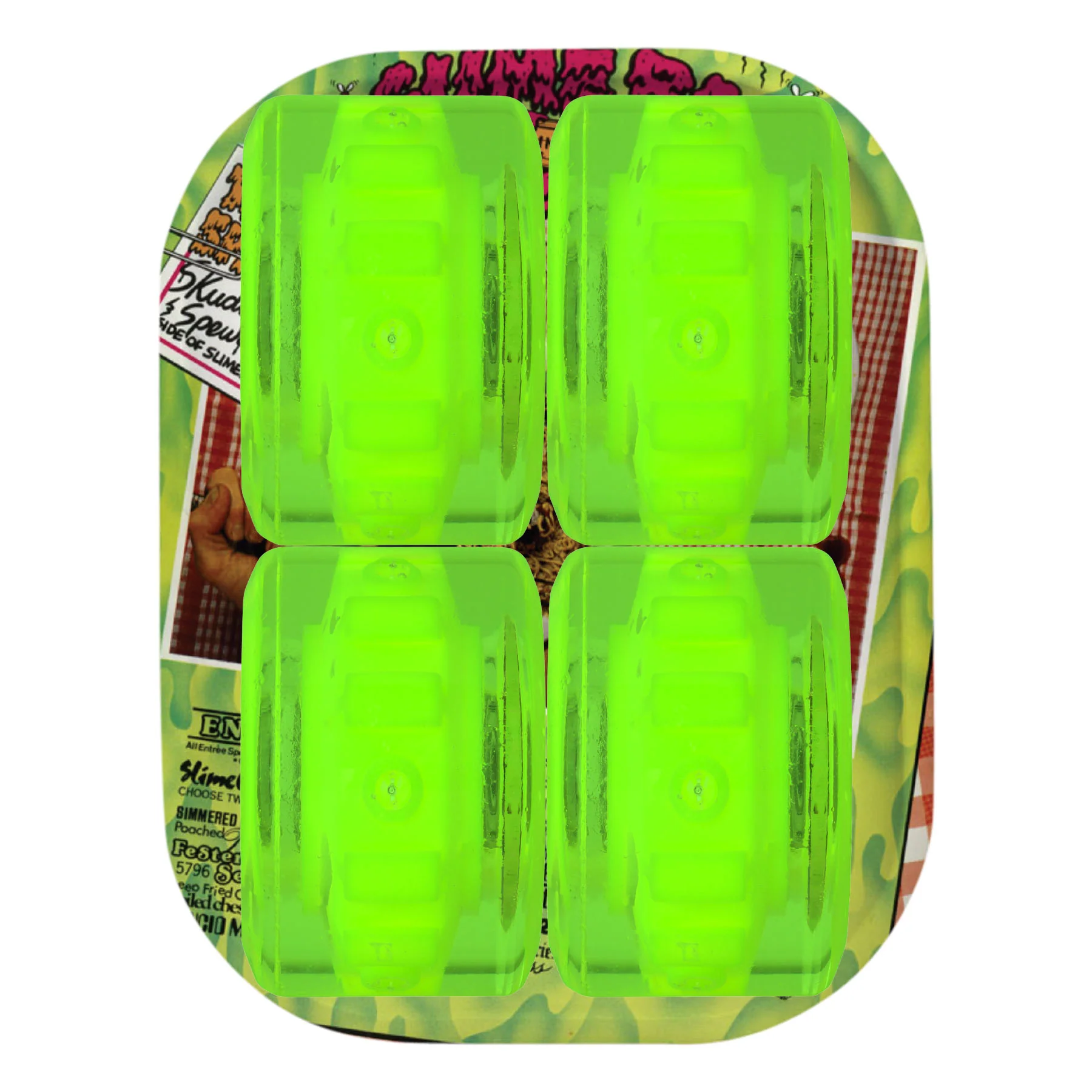 60mm SB Cafe 78a Slime Balls Light Ups Skateboard Wheels - Image 4