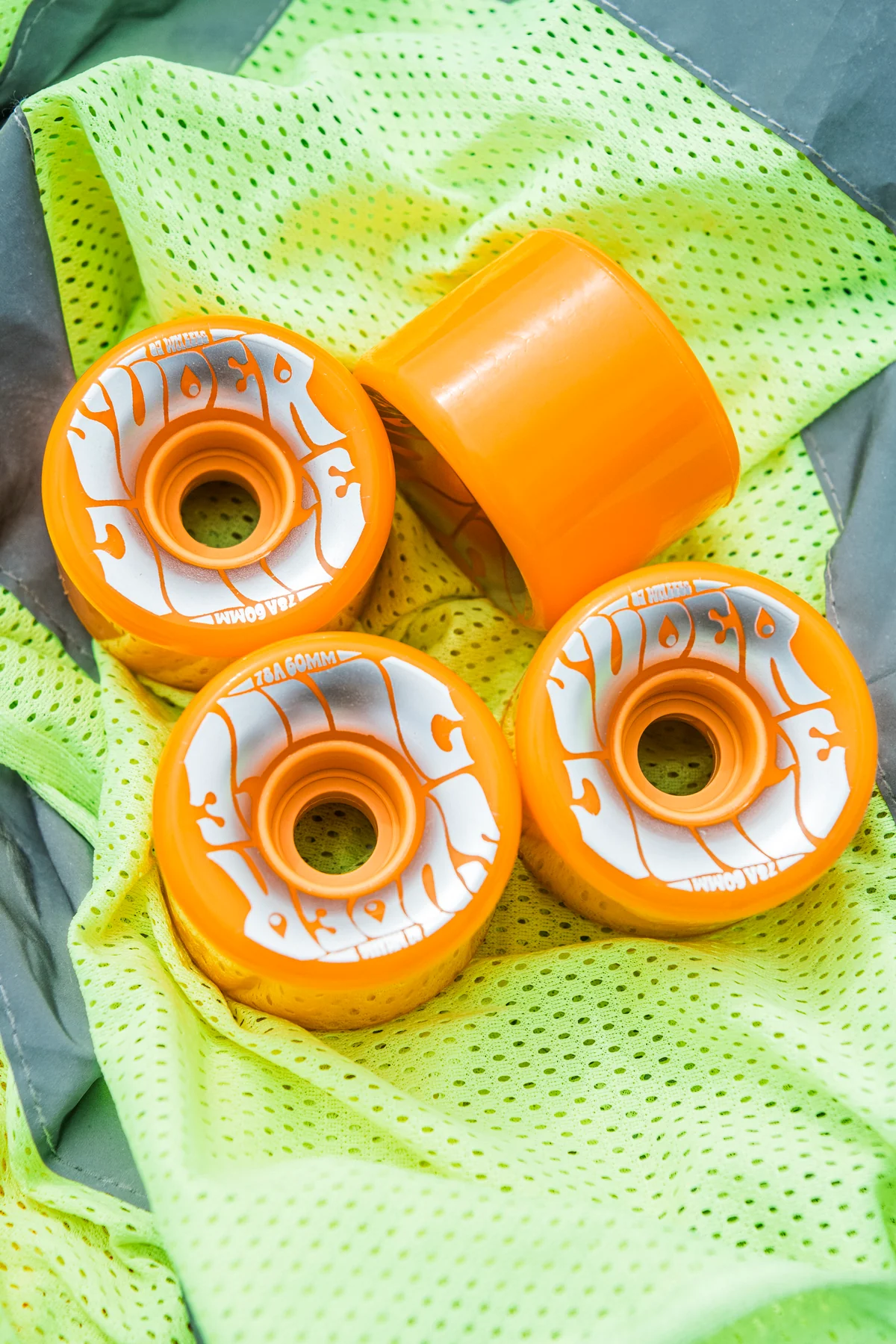 60mm Super Juice Neon Orange 78a OJ Skateboard Wheels - Image 5