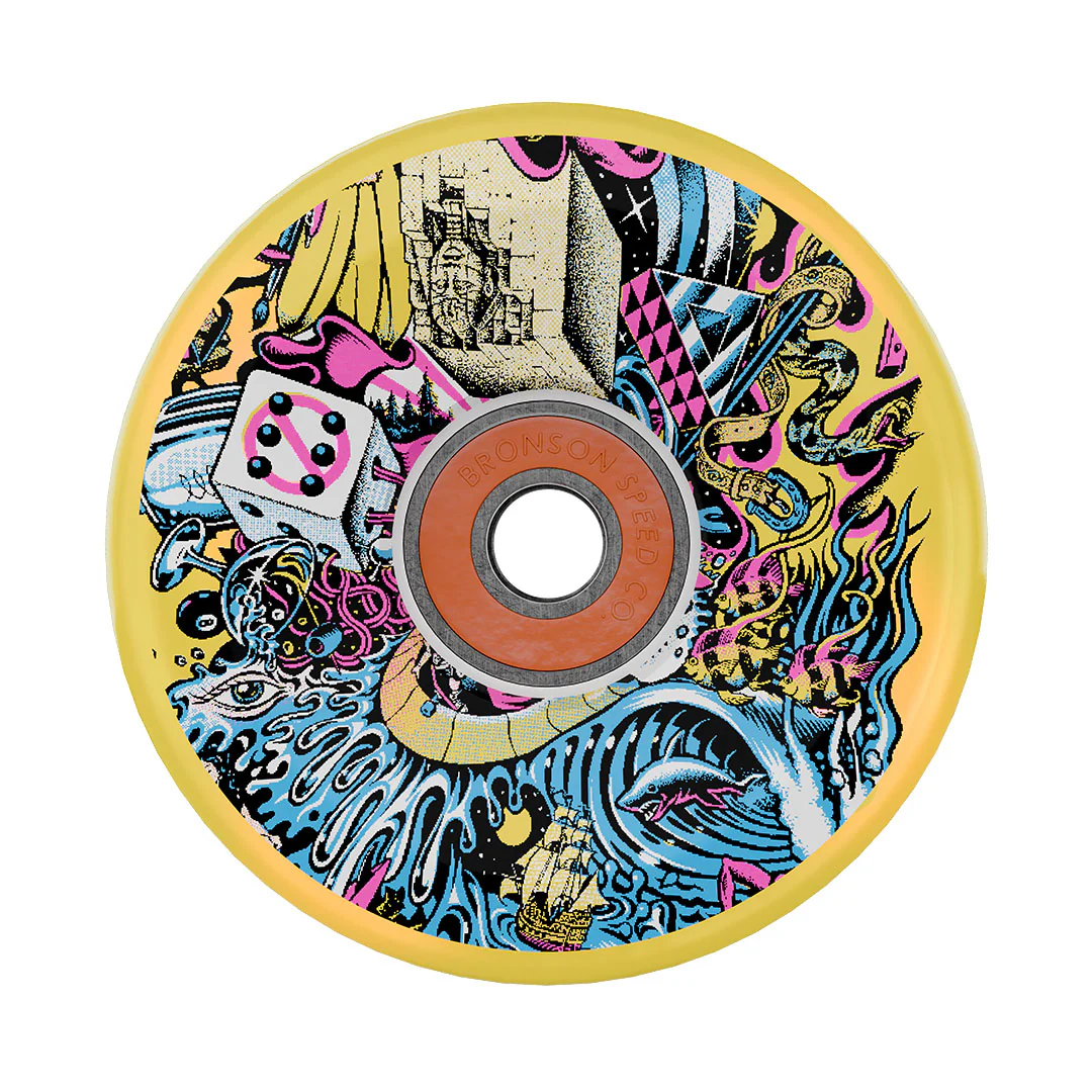 66mm Christian Hosoi Collage Reissue 78a Slime Balls Light Ups Skateboard Wheels - Image 2