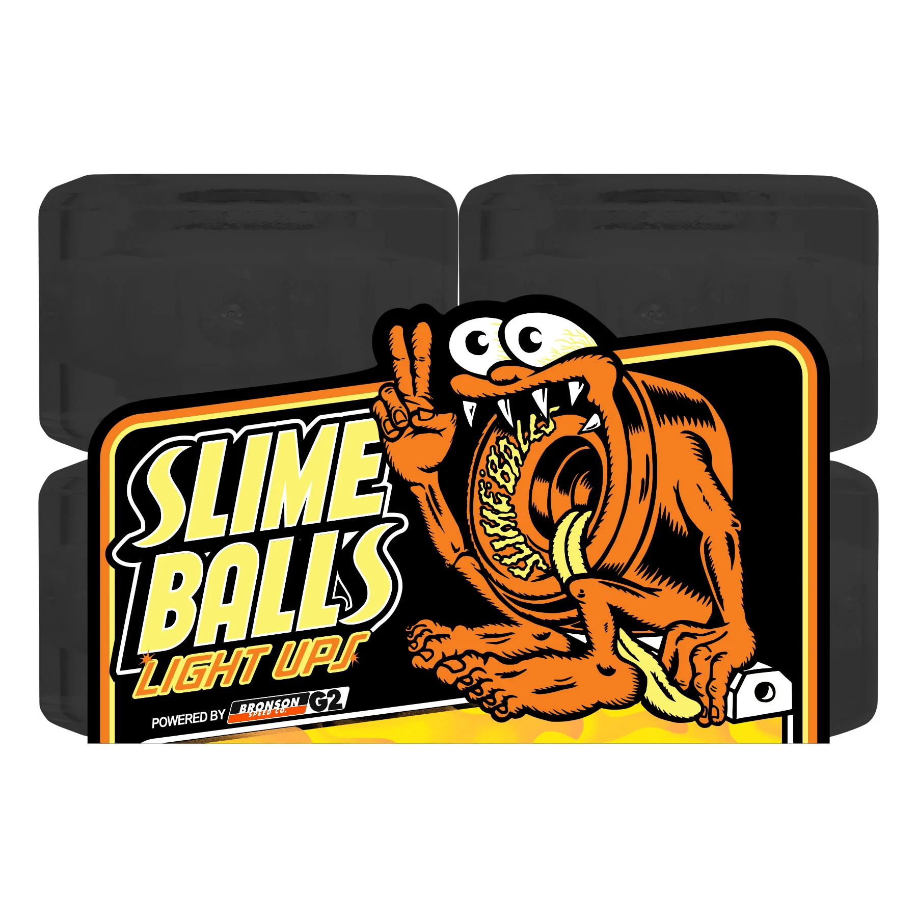 66mm SB Flame 78a Slime Balls Light Ups Skateboard Wheels - Image 4