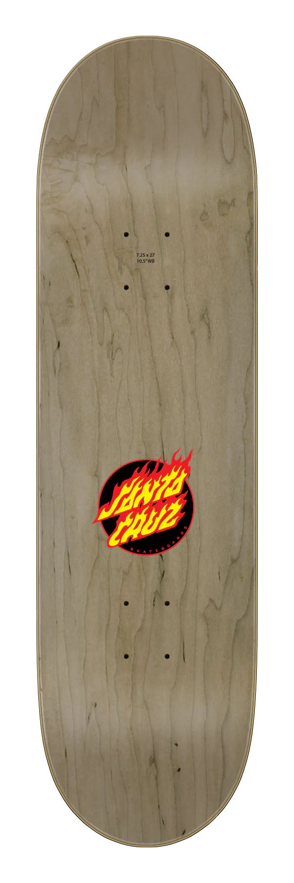 7.25in Flame Dot Santa Cruz Kids Skateboard Deck - Image 2