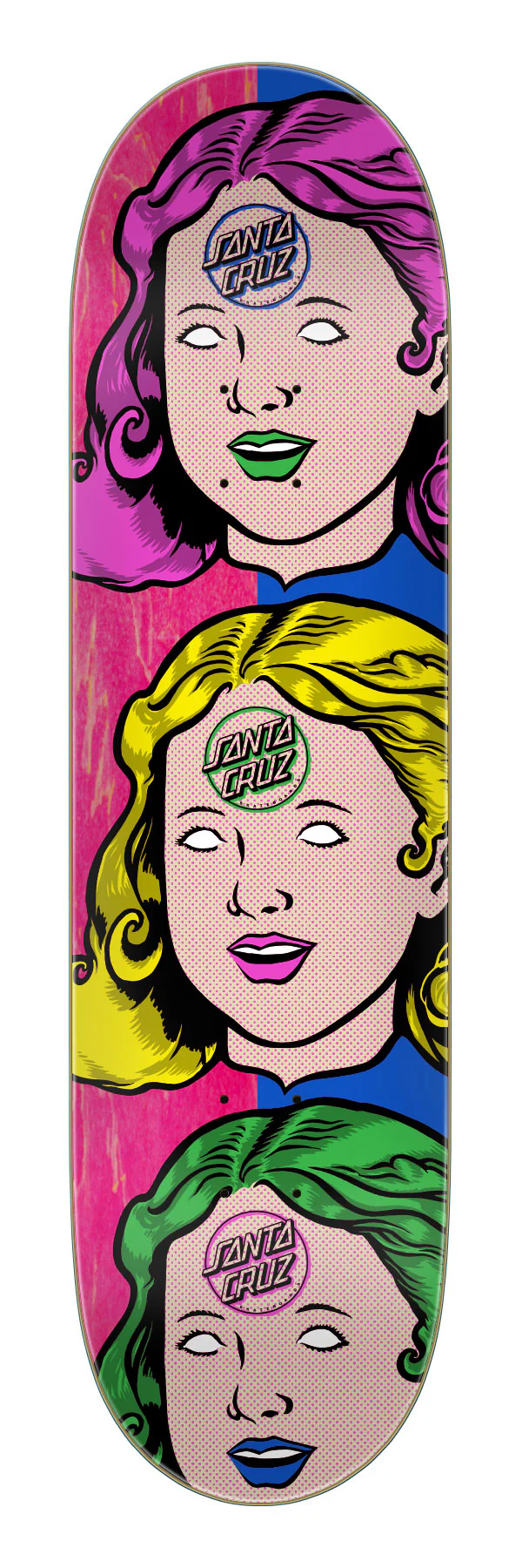 8.0in Possessed Head Santa Cruz FeelBase Skateboard Deck