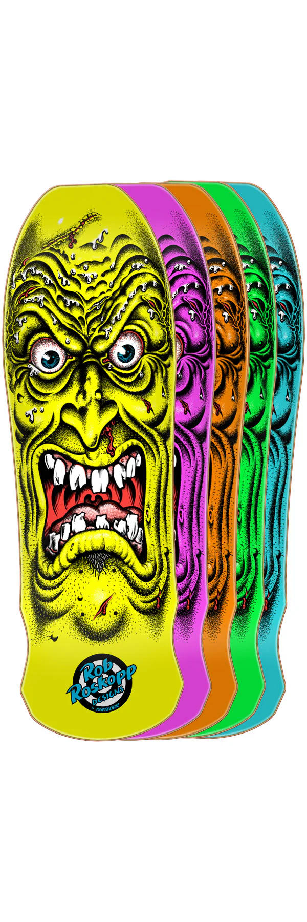 8.025in Rob Roskopp Face Micro Santa Cruz Freaks Skateboard Deck