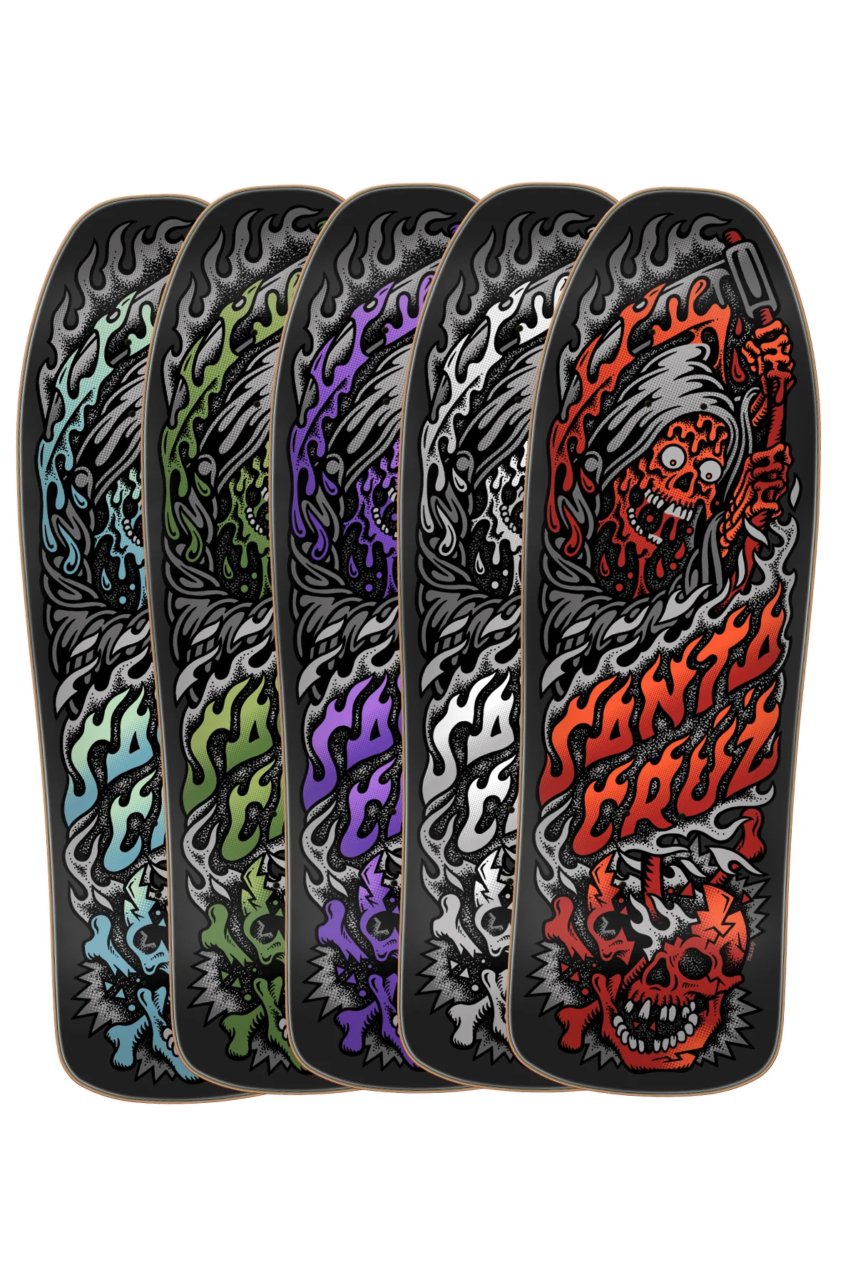 8.39in Death Party Micro Santa Cruz Freaks Skateboard Deck - Image 2