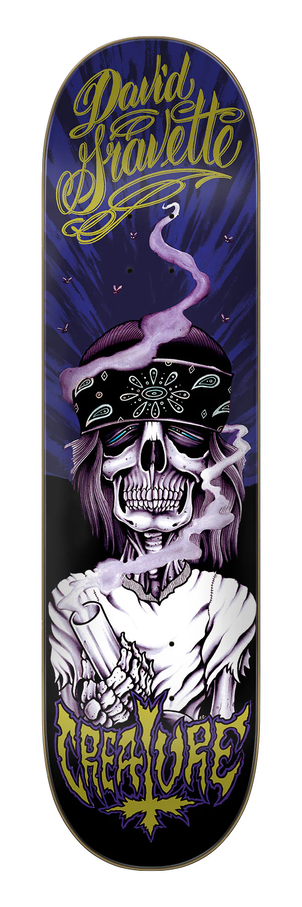 8.3in David Gravette Hippie Skull 20th Creature Skateboard Deck