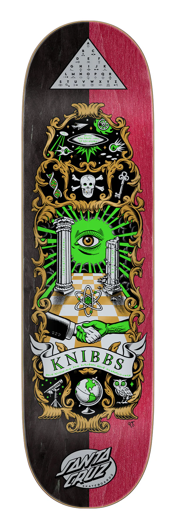 8.50in Jereme Knibbs Cryptic Santa Cruz Skateboard Deck