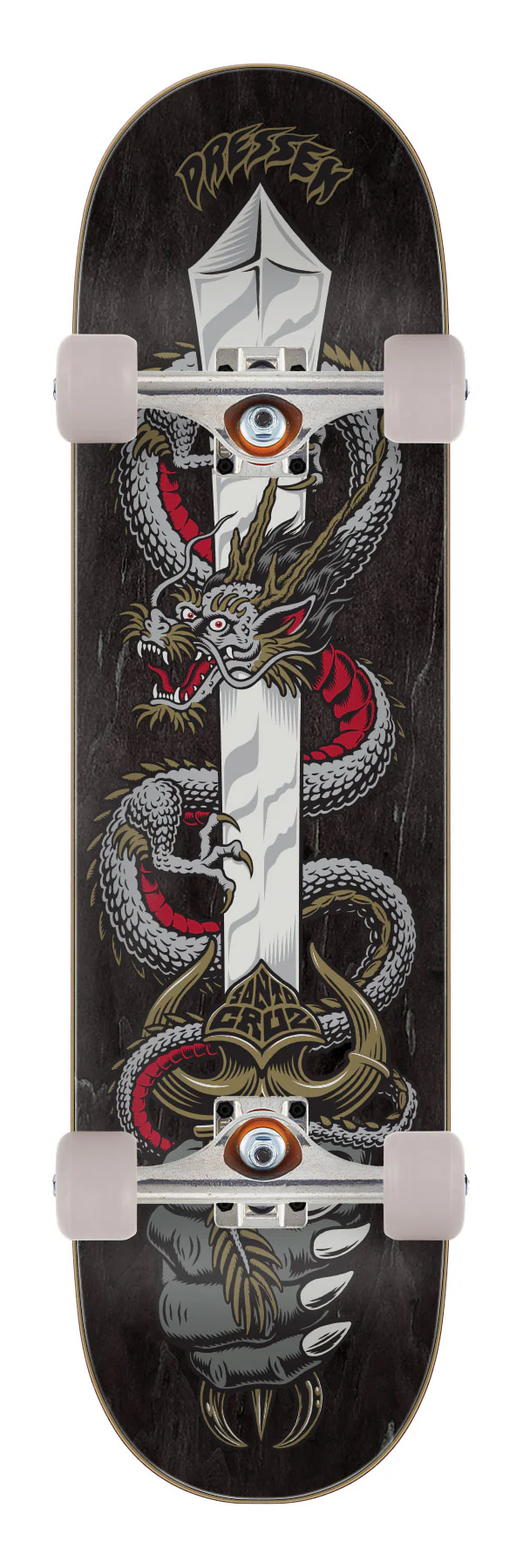 8.5in Eric Dressen Dragon Santa Cruz Premium Complete Skateboard