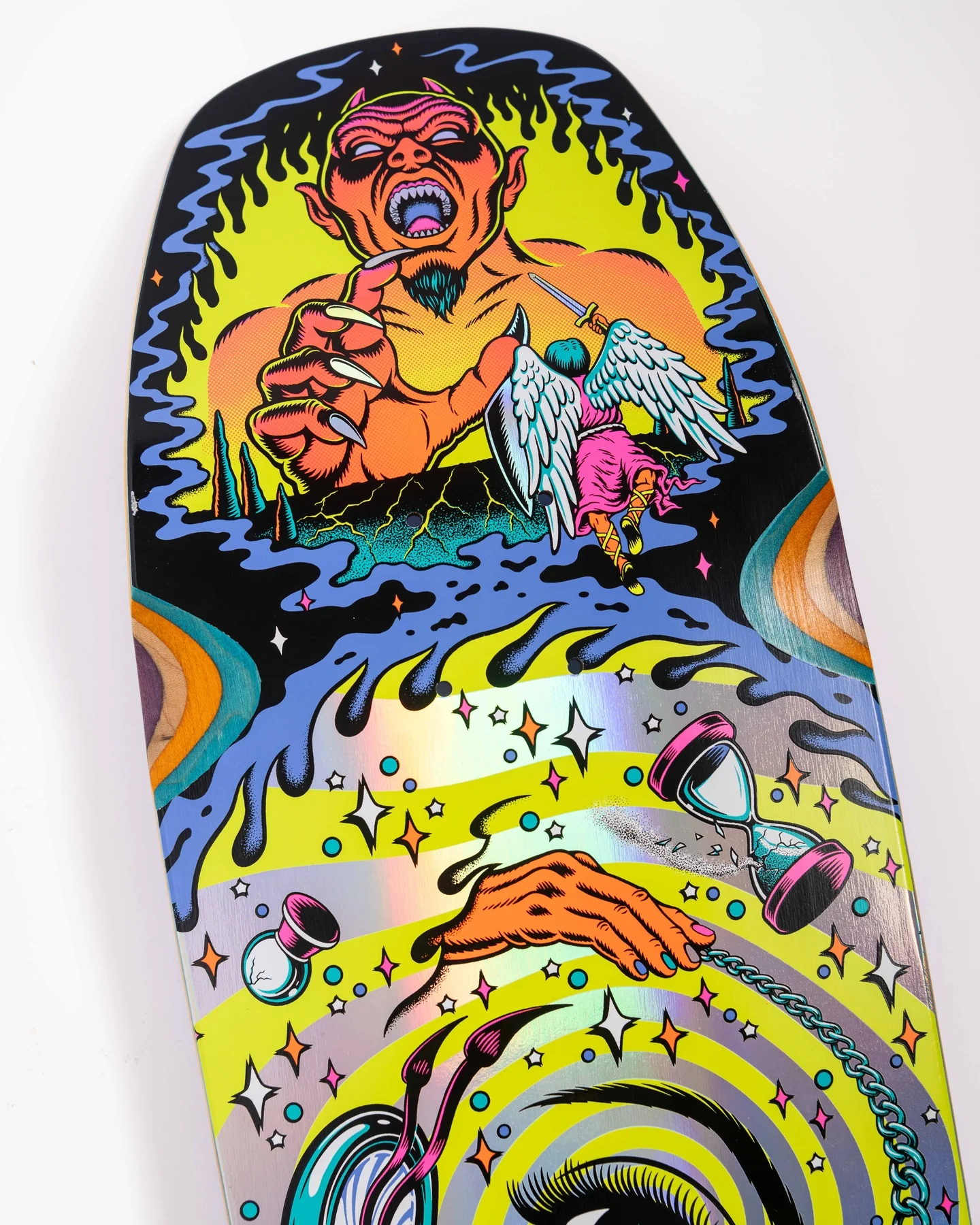 9.14in Fabiana Delfino Pinball Vision Santa Cruz Shaped Skateboard Deck - Image 3