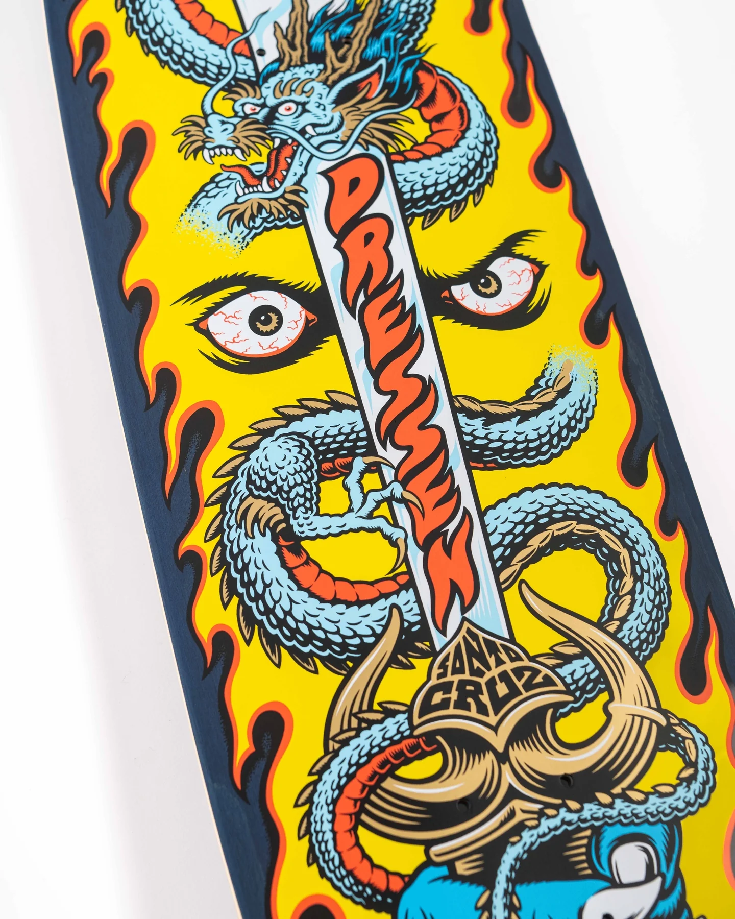 9.25in Dressen Sword Santa Cruz Shaped Skateboard Deck - Image 4