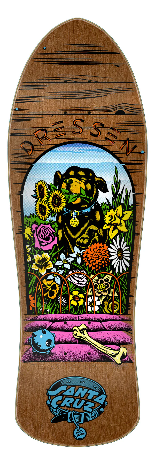 9.5in Eric Dressen Pup Santa Cruz Reissue Skateboard Deck