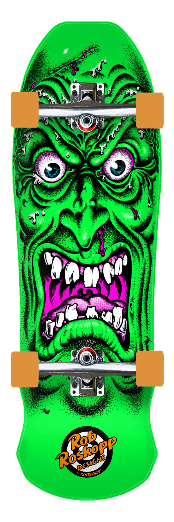 9.5in Roskopp Face Green Reissue Santa Cruz Premium Complete Cruiser