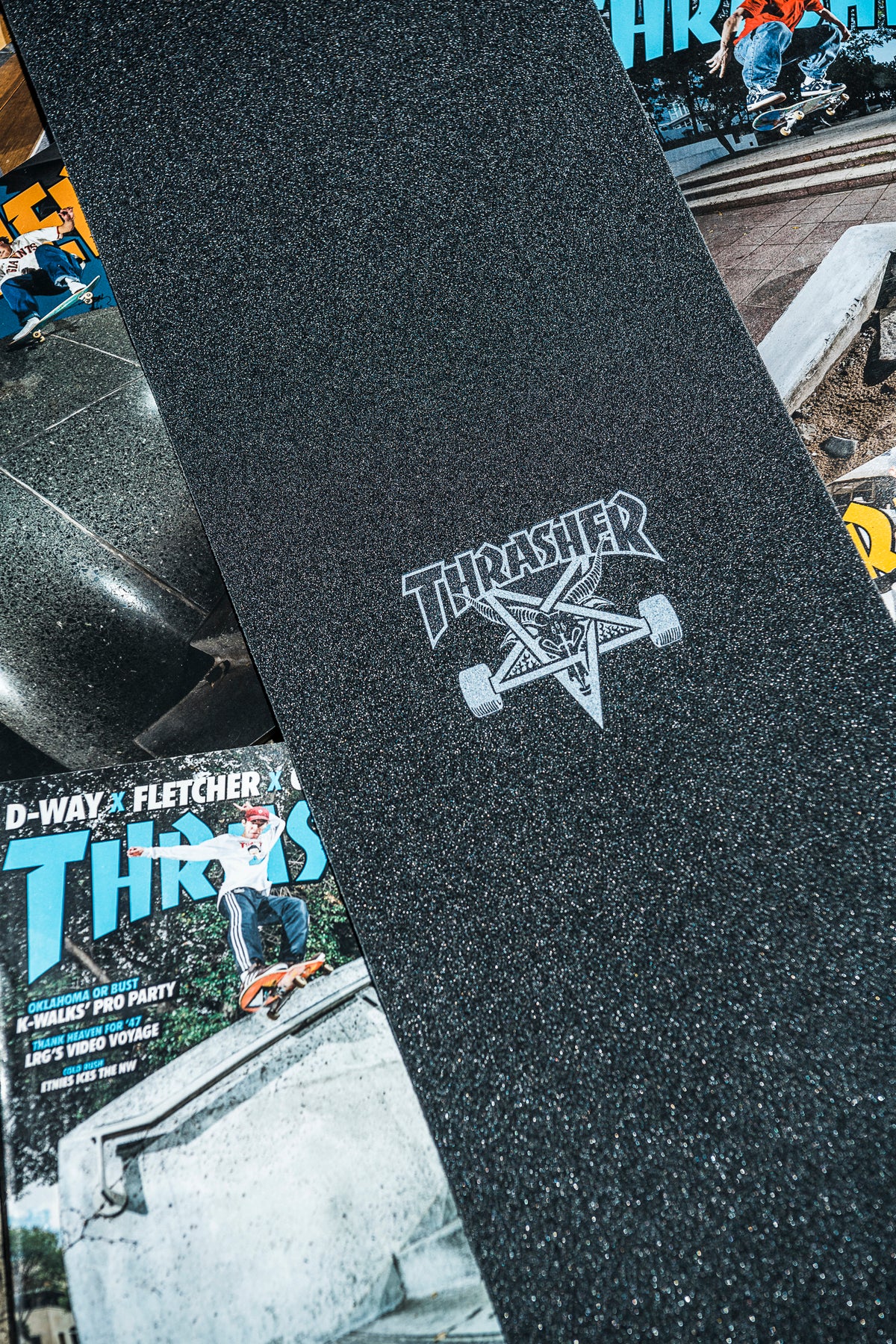 9in Thrasher Skate Goat Mob Skateboard Griptape - Image 2