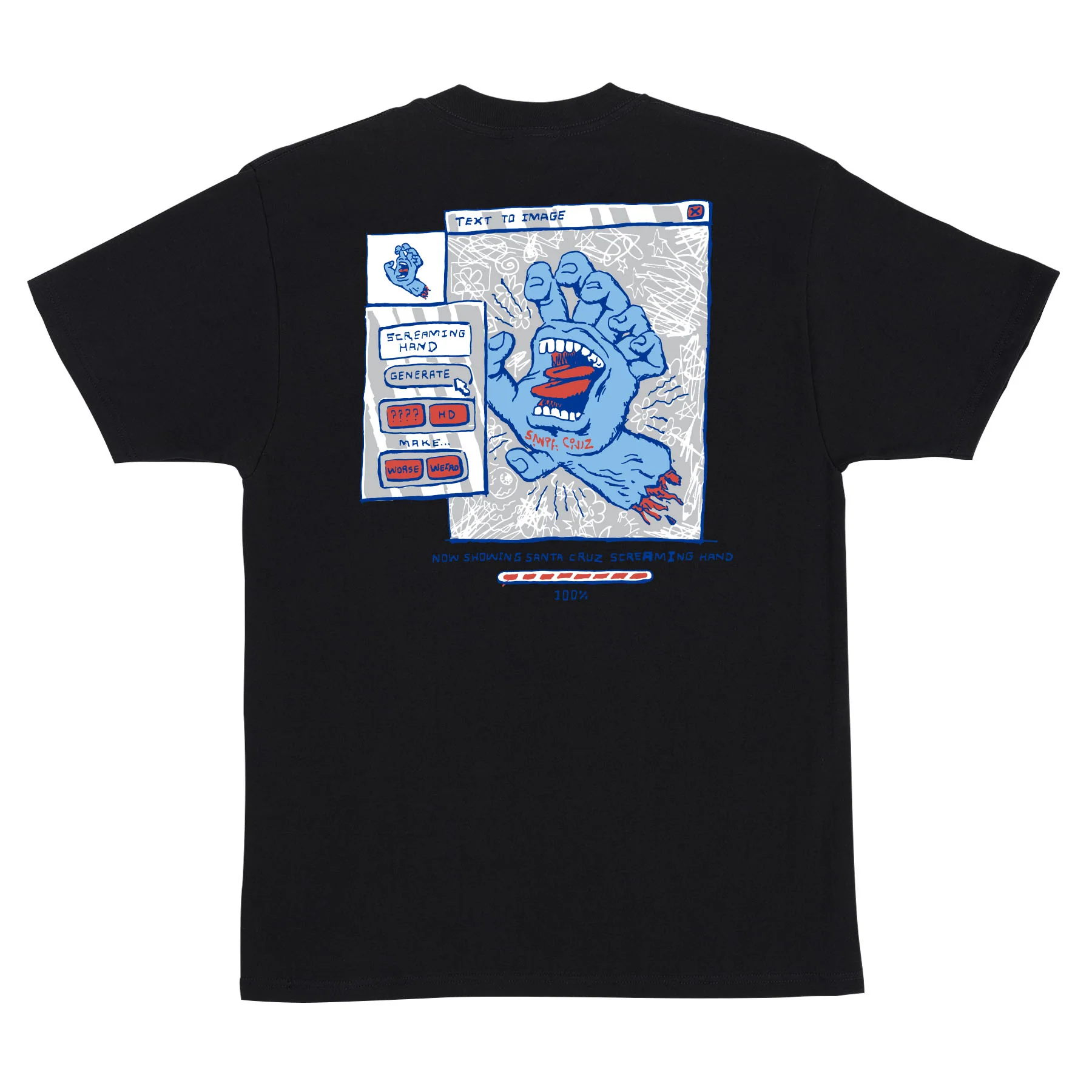 Artificial Hand Mens Santa Cruz T-Shirt - Image 2
