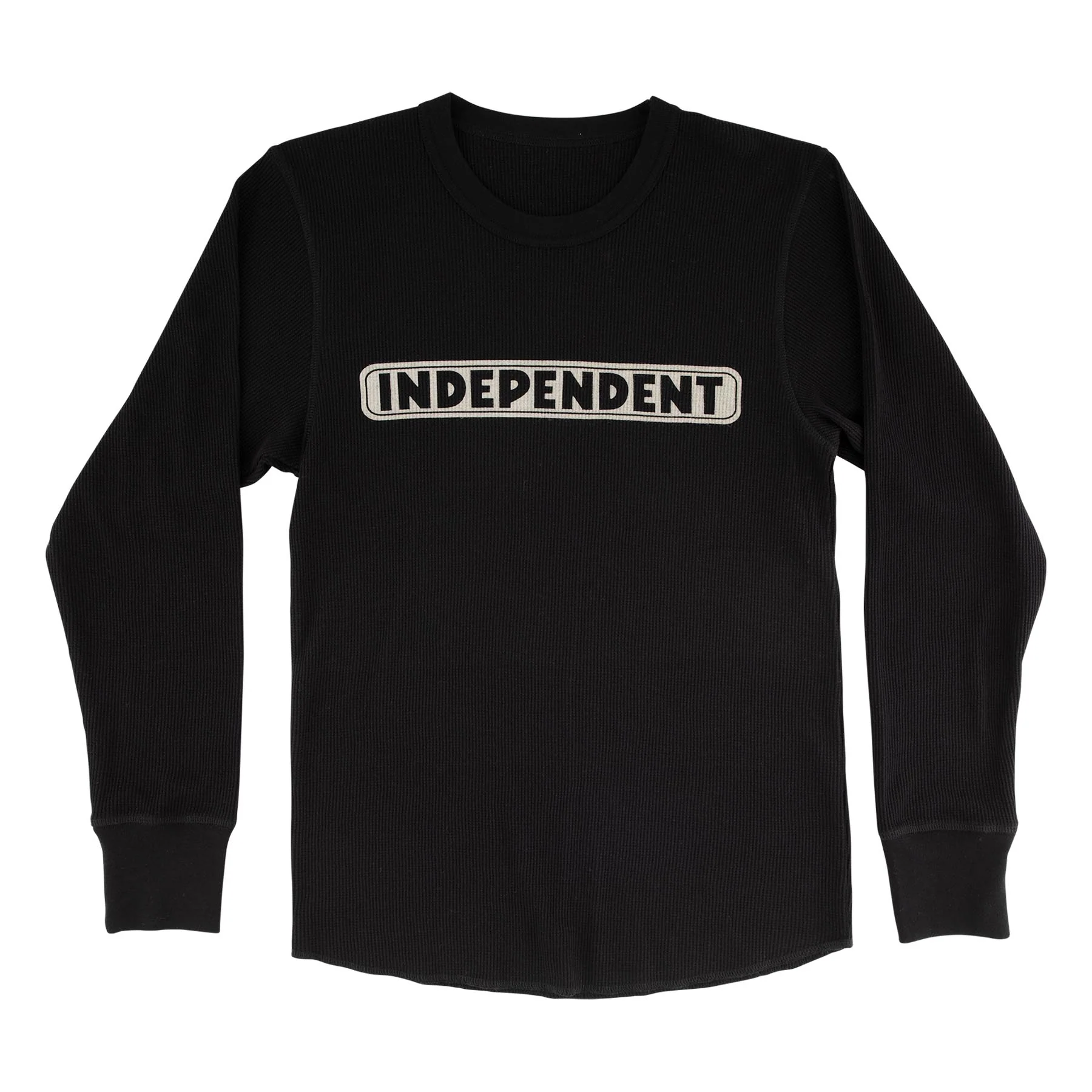 Bar Logo Waffle Thermal Mens Independent Longsleeve T-Shirt