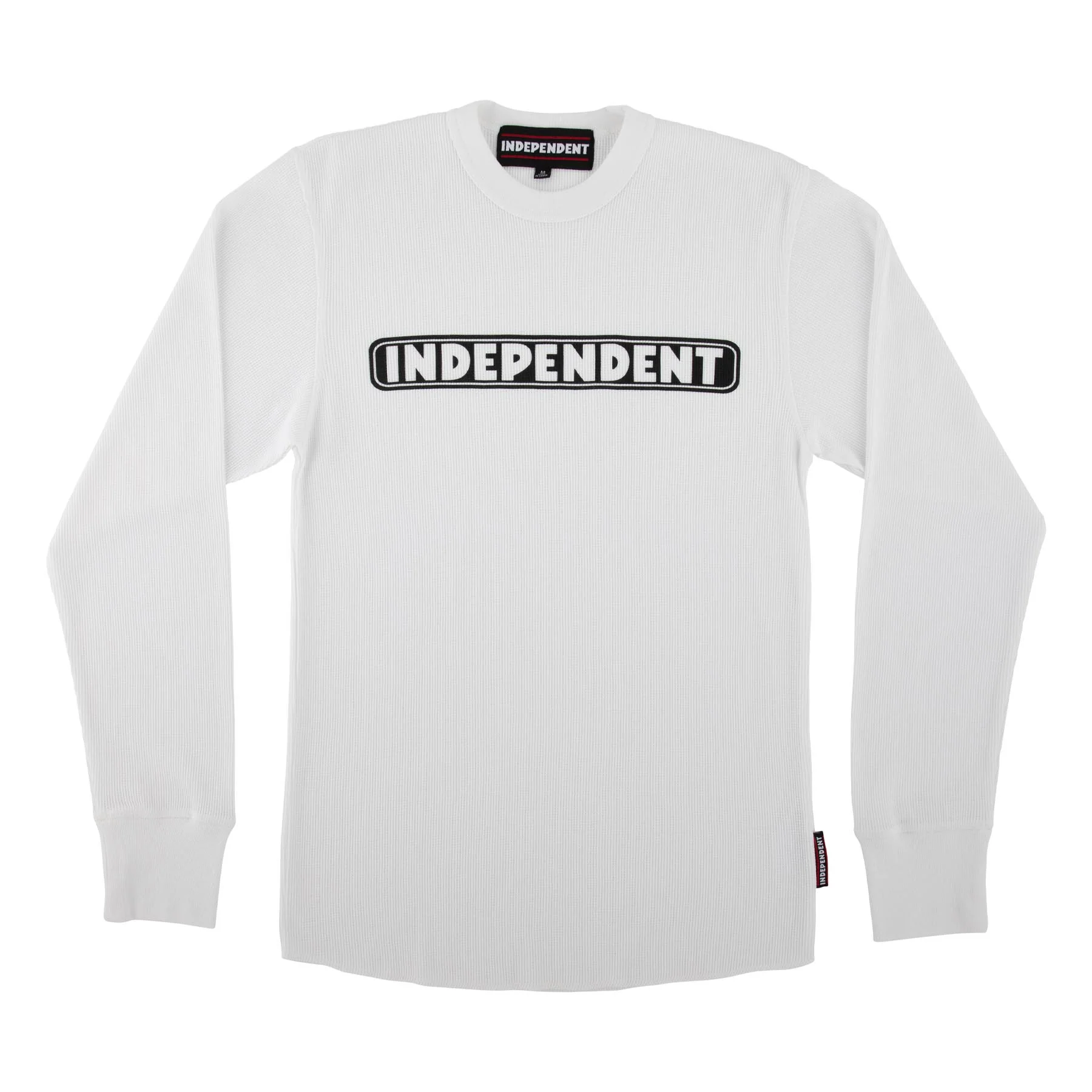 Bar Logo Waffle Thermal Mens Independent Longsleeve T-Shirt - Image 3