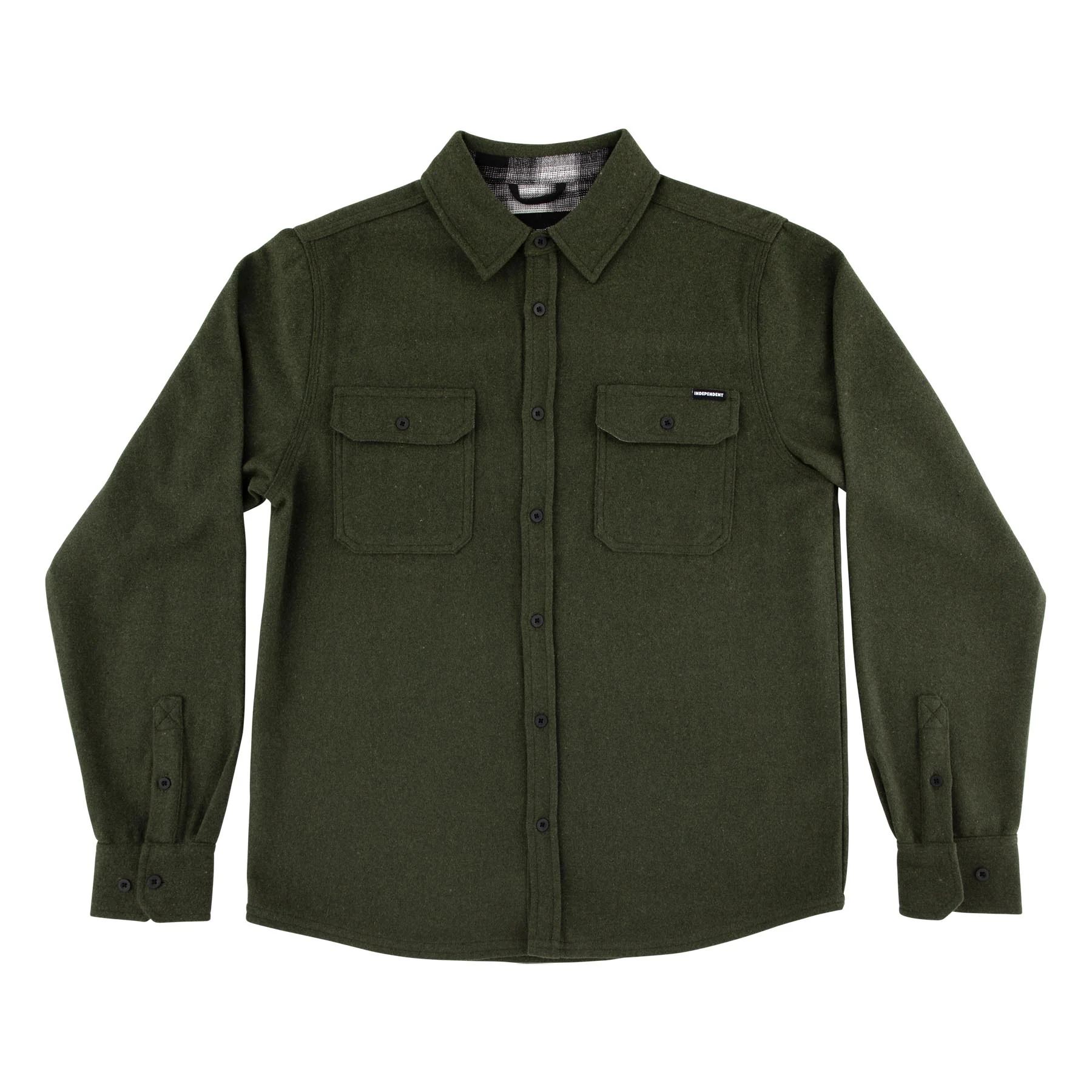 Belmont Mens Independent Longsleeve Flannel Shirt - Image 8