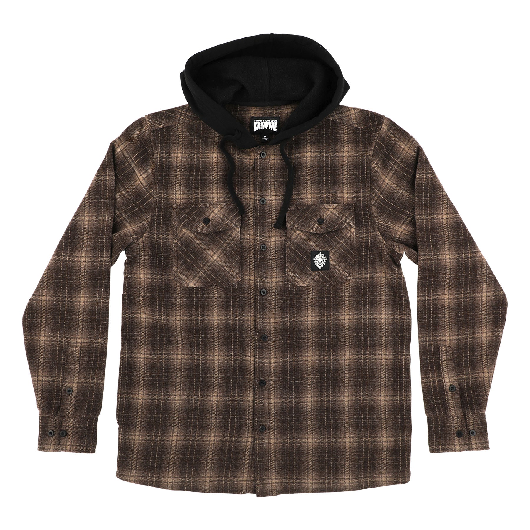 BHF Mens Creature Longsleeve Flannel Shirt