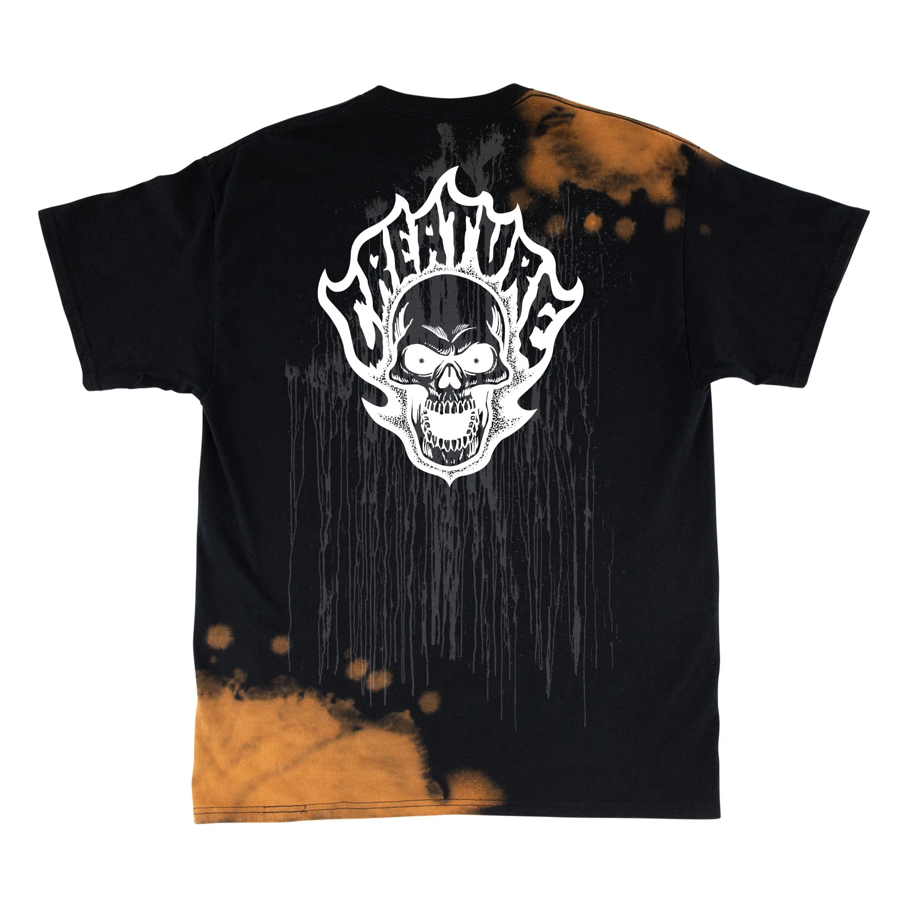 Bonehead Flame Wash Mens Creature T-Shirt - Image 2