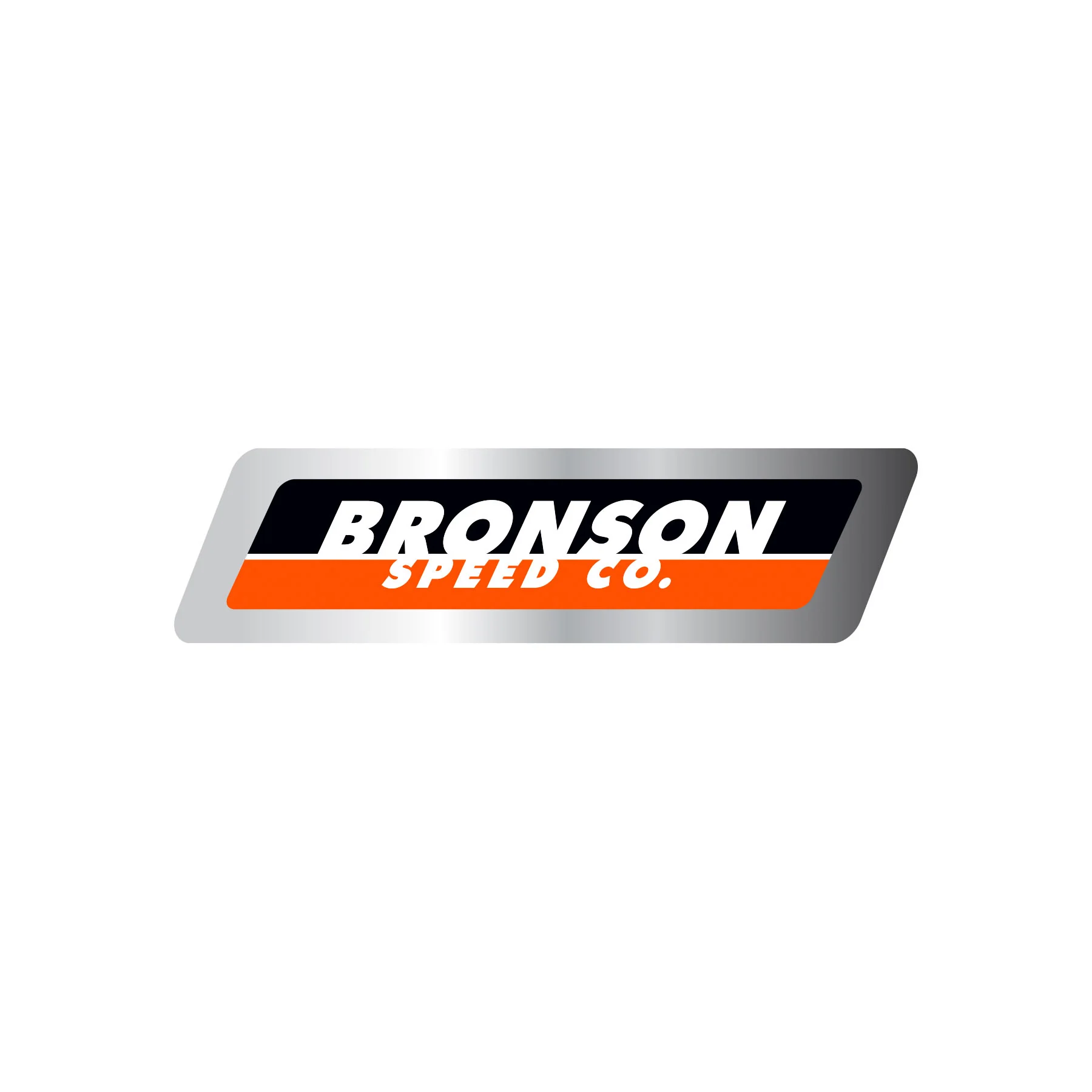 Spot Logo Strip Silver Foil 5in Bronson Stickers (25 Pack)