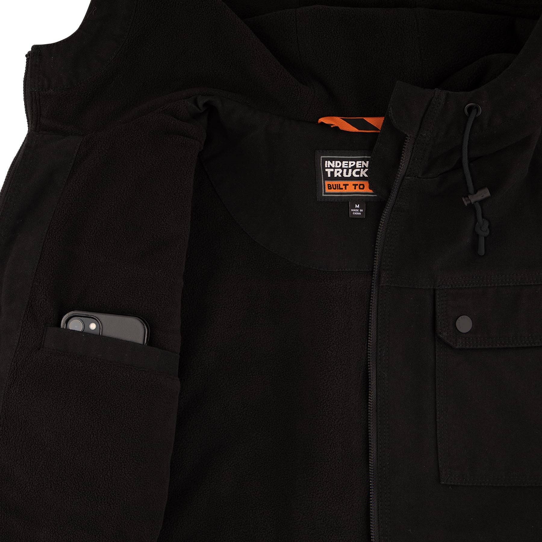 Built To Grind Hooded Mens Independent Canvas Work Jacket - Image 13