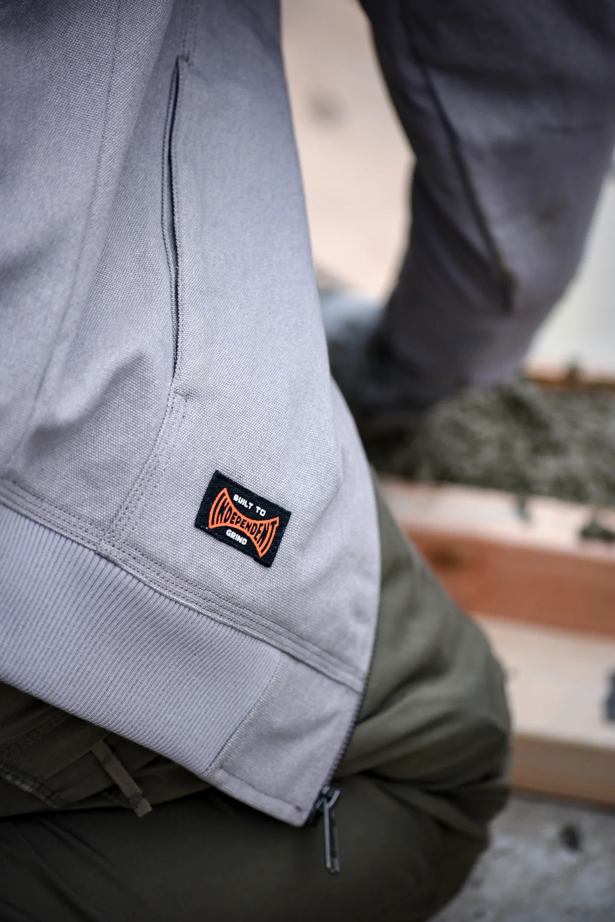 Built To Grind Hooded Mens Independent Canvas Work Jacket - Image 9