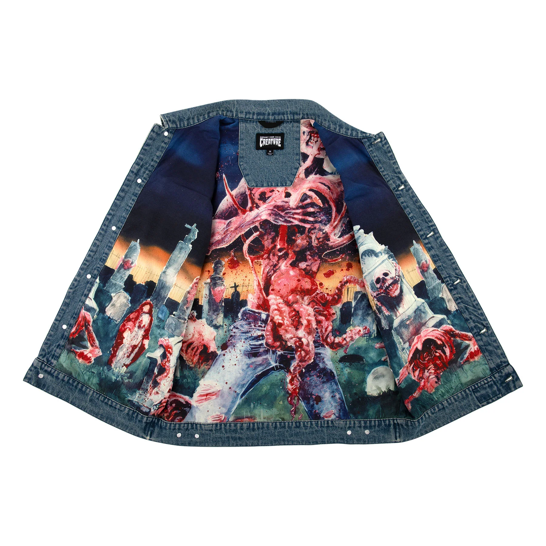 Cannibal Corpse Mens Creature Denim Vest - Image 2