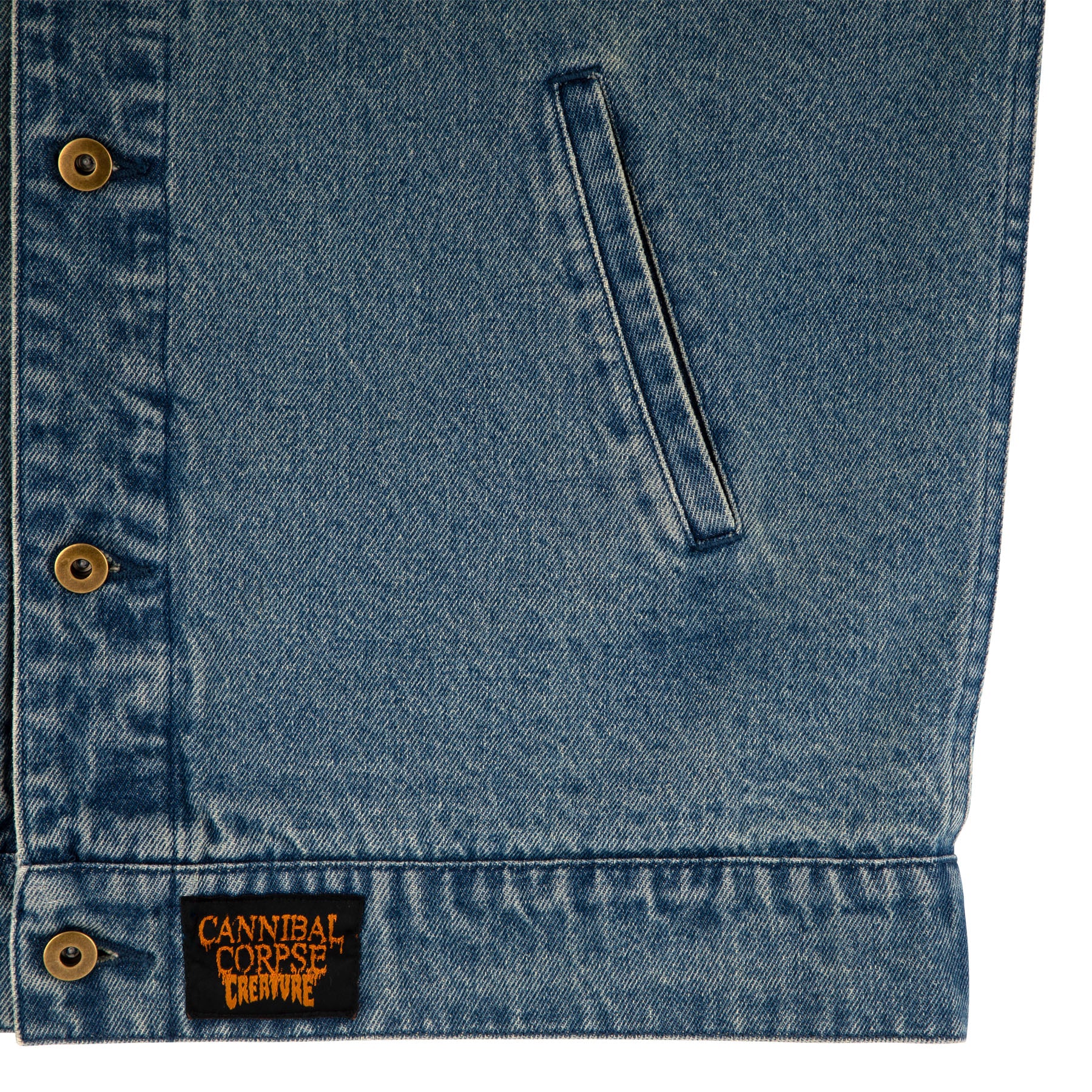 Cannibal Corpse Mens Creature Denim Vest - Image 5